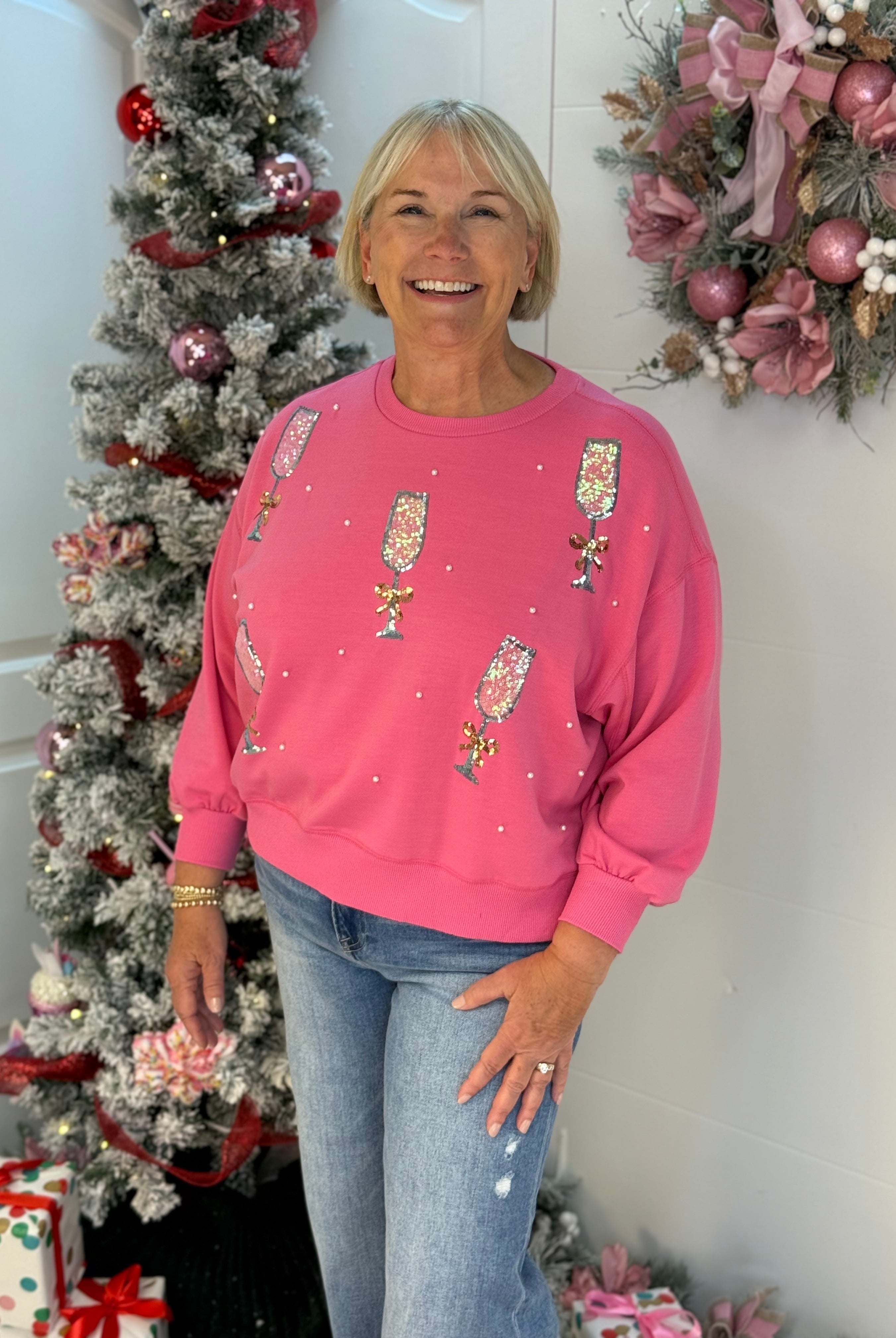 Millie Cheers Pullover-150 Sweatshirts-Mary Square-The Lovely Closet, Women's Fashion Boutique in Alexandria, KY