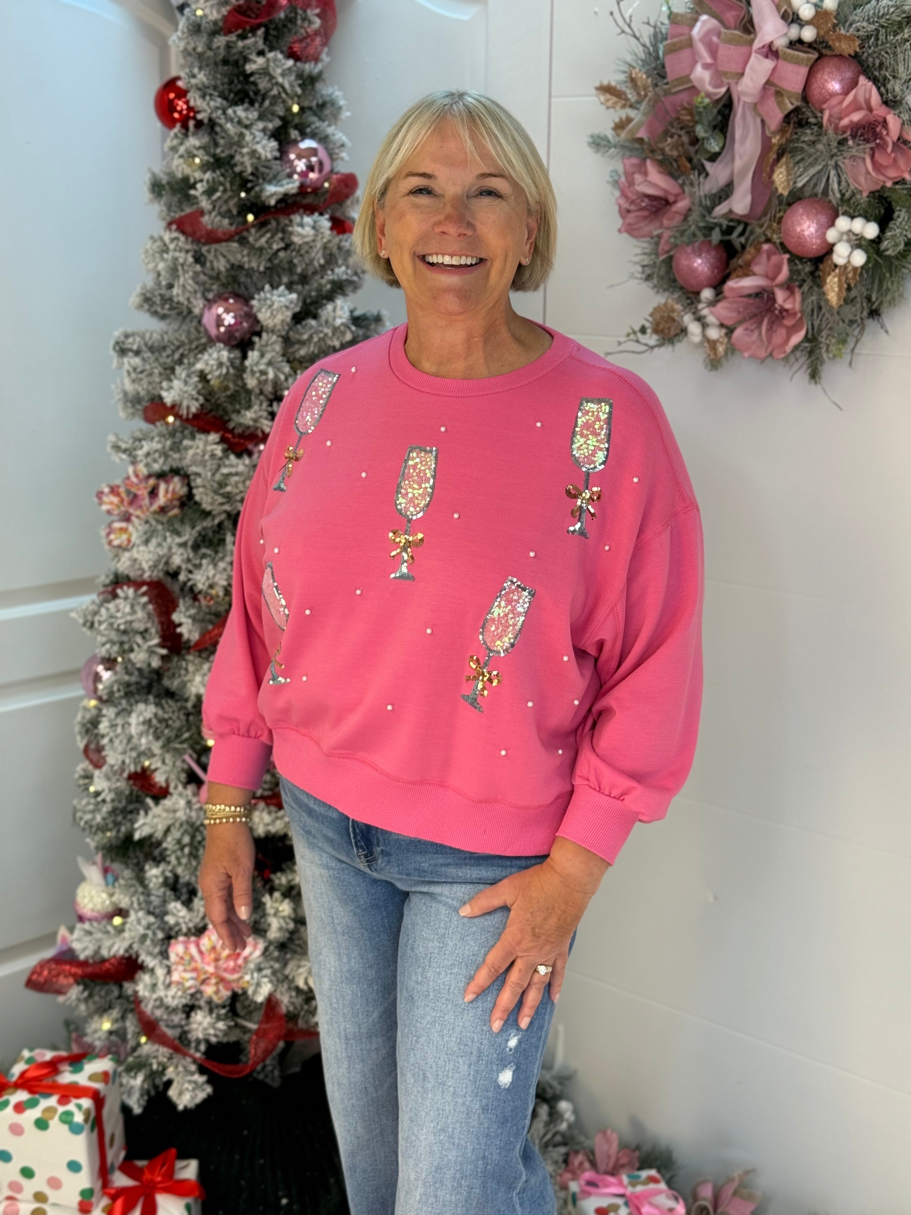 Millie Cheers Pullover-150 Sweatshirts-Mary Square-The Lovely Closet, Women's Fashion Boutique in Alexandria, KY