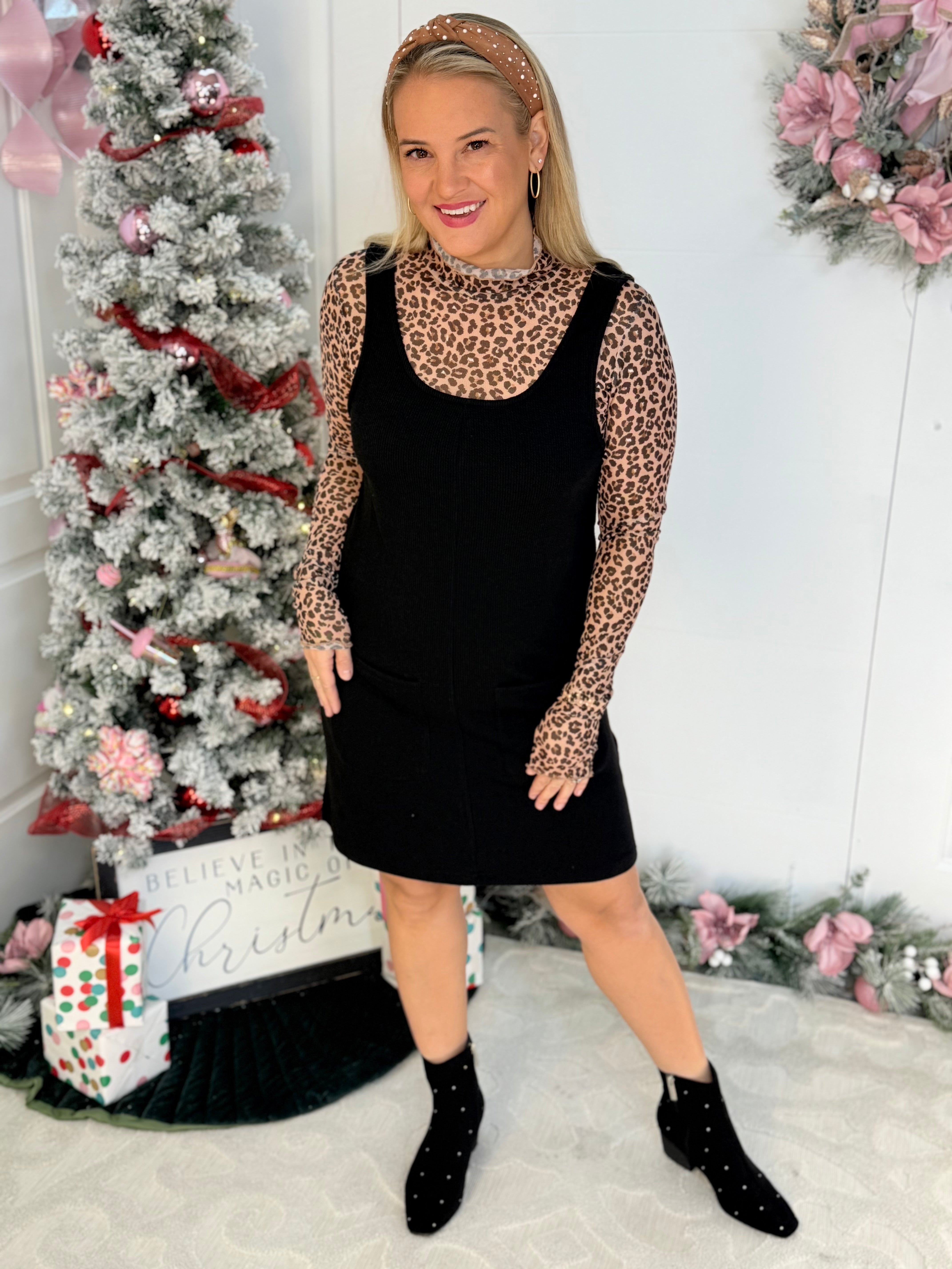 Jess Lea - Keigan Mesh Top - Leopard-110 Long Sleeve Top-Jess Lea-The Lovely Closet, Women's Fashion Boutique in Alexandria, KY