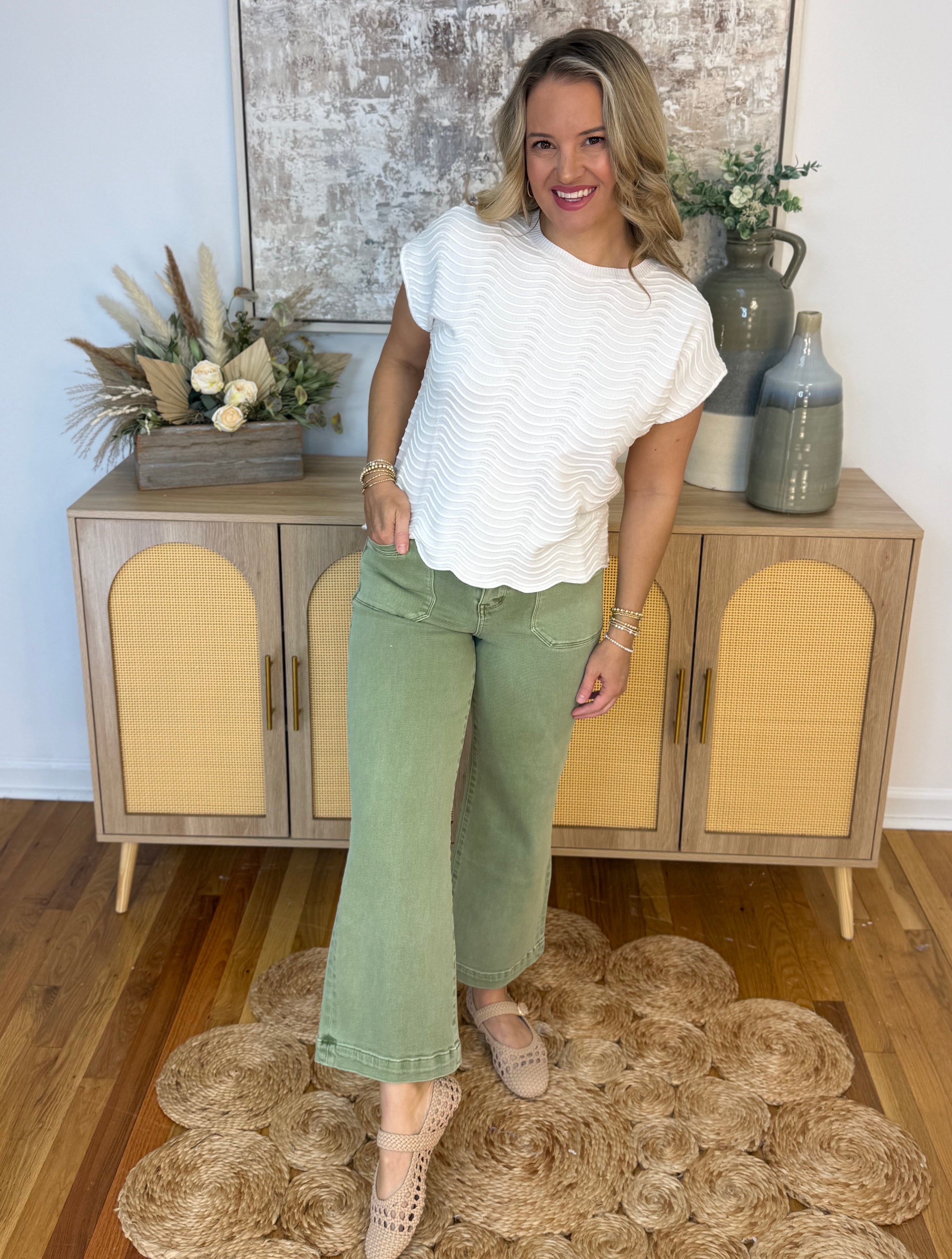 Mica High Rise Wide Leg Cropped Utility-210 Jeans-Mica Denim-The Lovely Closet, Women's Fashion Boutique in Alexandria, KY