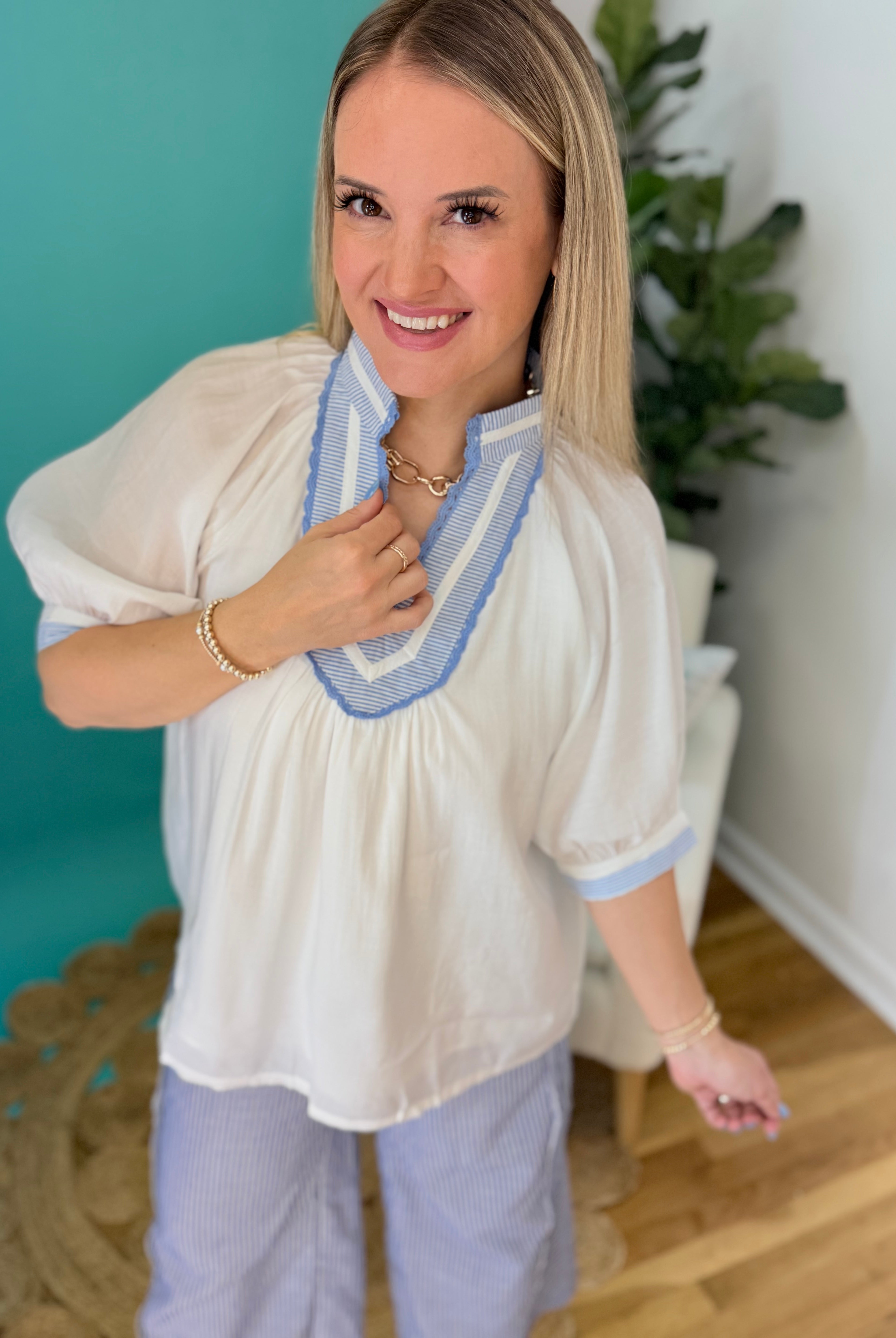 In The Garden Blouse-100 Short Sleeve Tops-The Lovely Closet-The Lovely Closet, Women's Fashion Boutique in Alexandria, KY