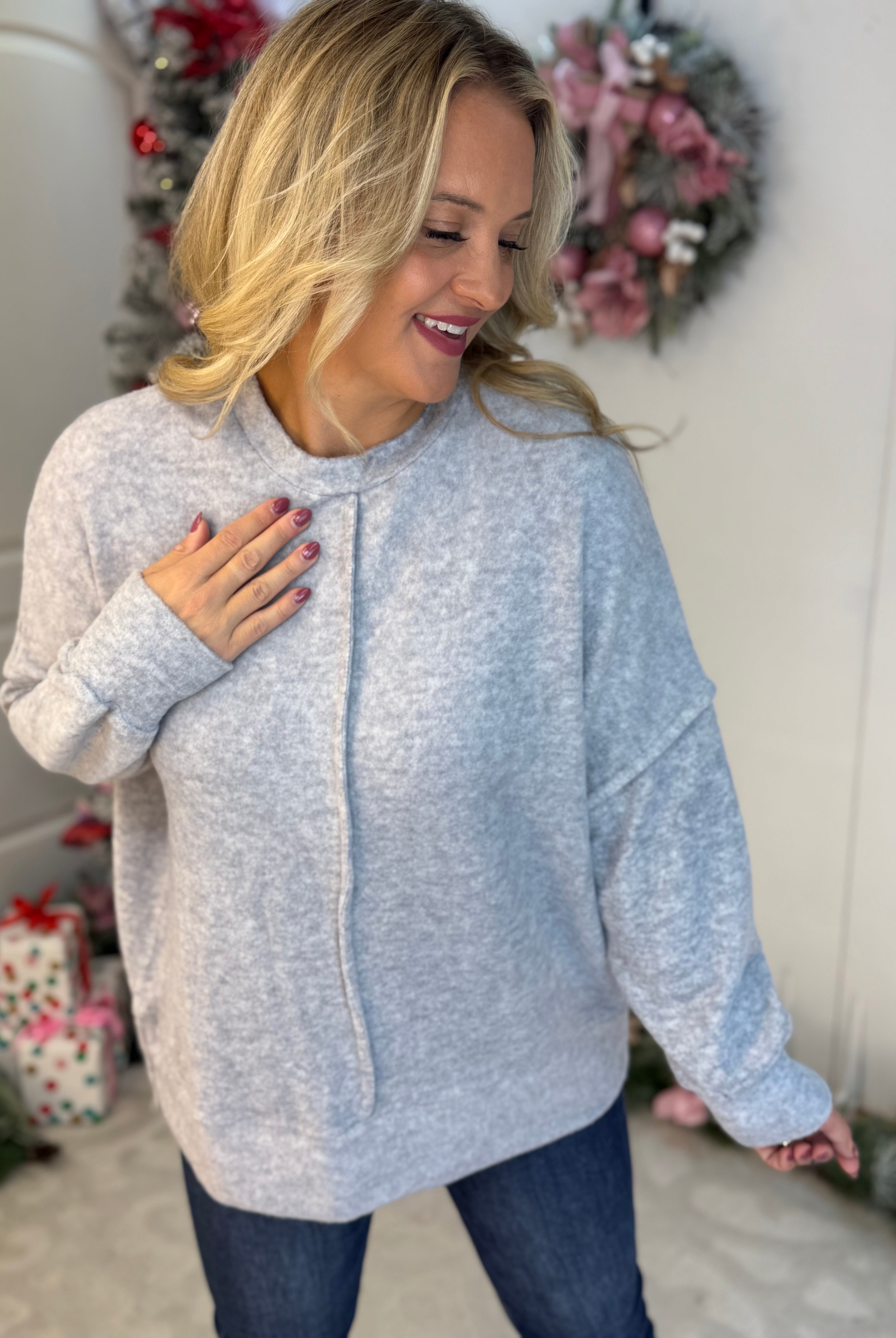 BLACK FRIDAY 7AM - COLD SNAP TOP-110 Long Sleeve Top-zenana-The Lovely Closet, Women's Fashion Boutique in Alexandria, KY