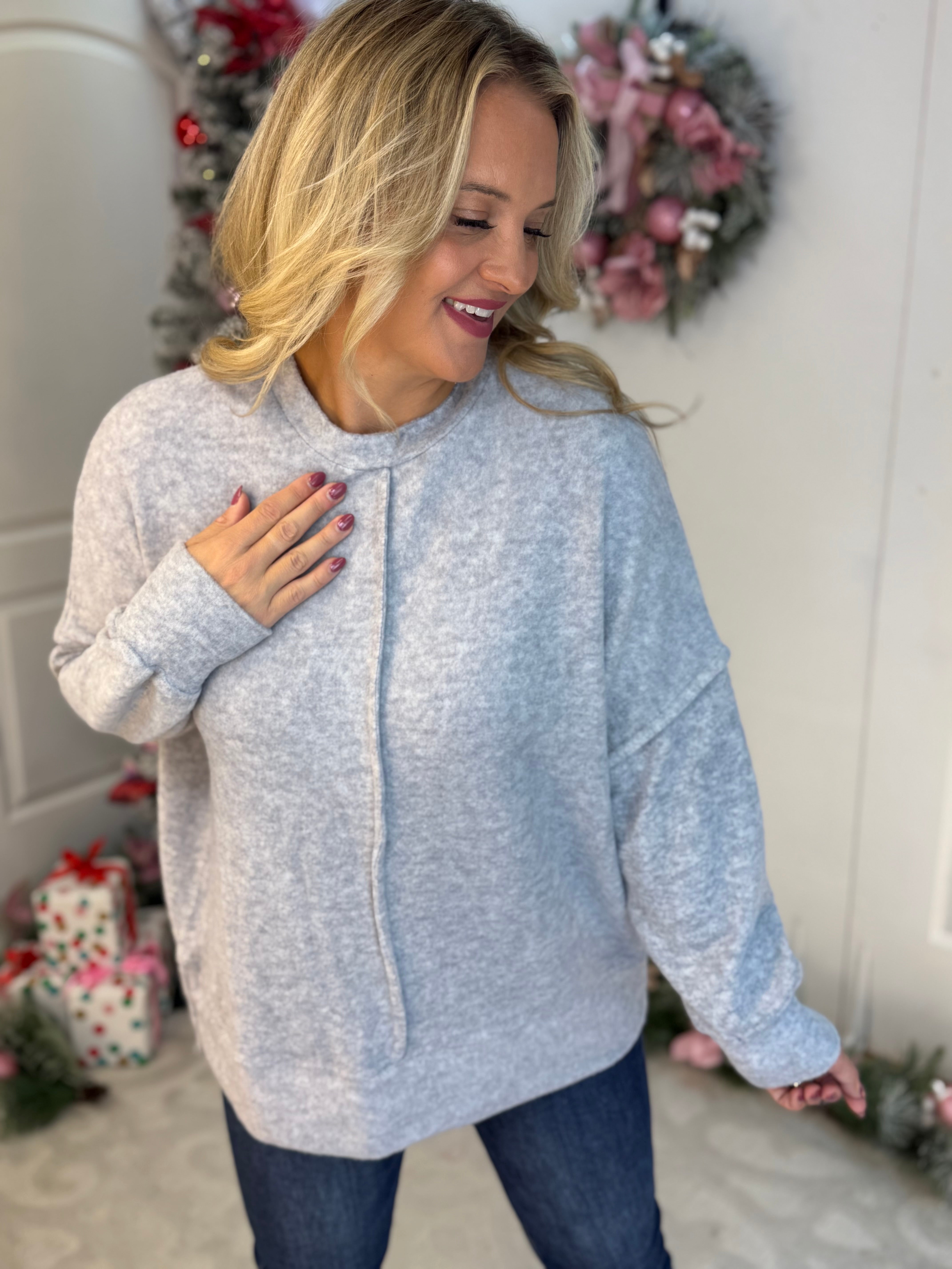BLACK FRIDAY 7AM - COLD SNAP TOP-110 Long Sleeve Top-zenana-The Lovely Closet, Women's Fashion Boutique in Alexandria, KY