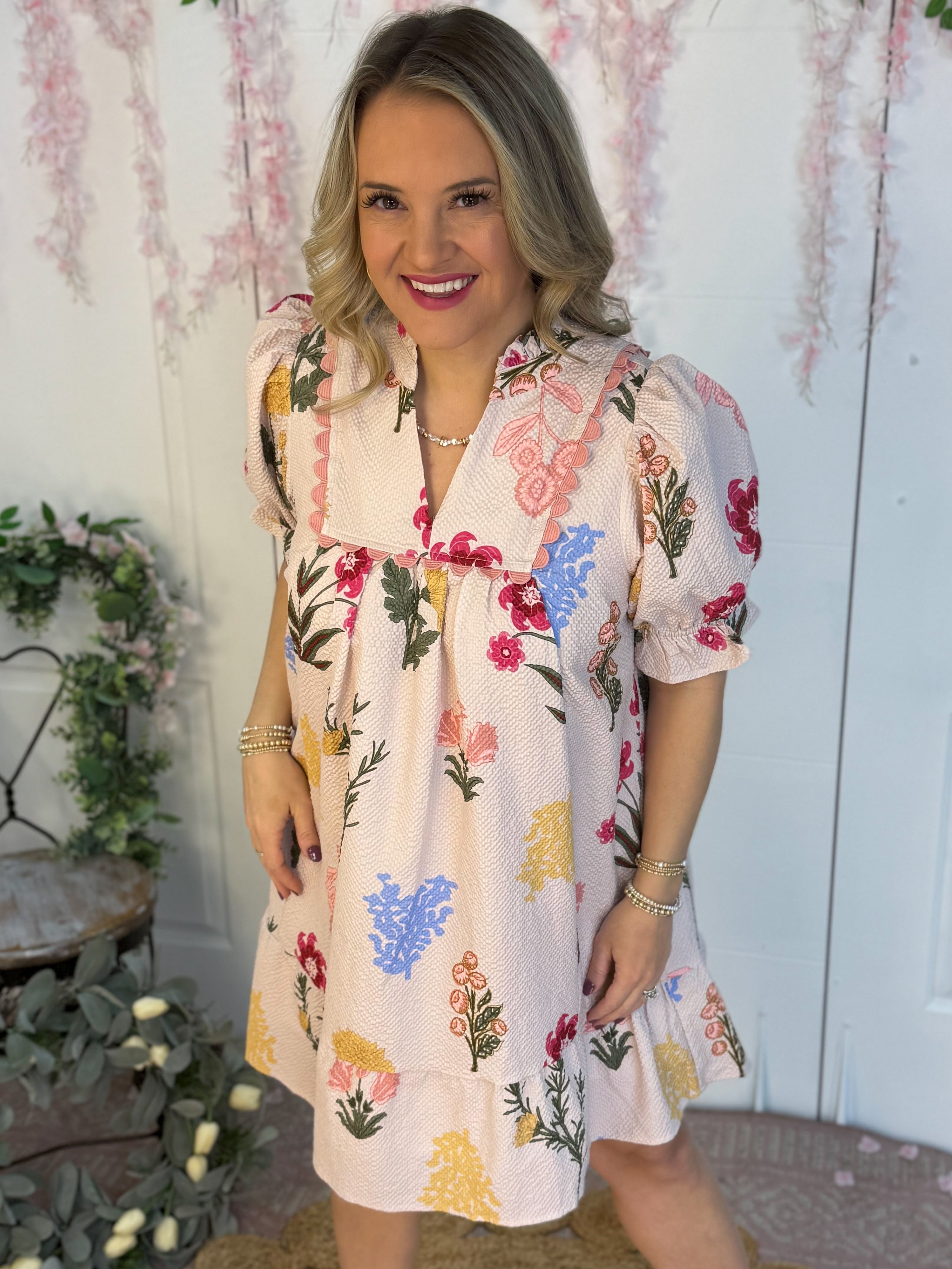 Springtime Dream Dress-180 Dresses-Umgee-The Lovely Closet, Women's Fashion Boutique in Alexandria, KY