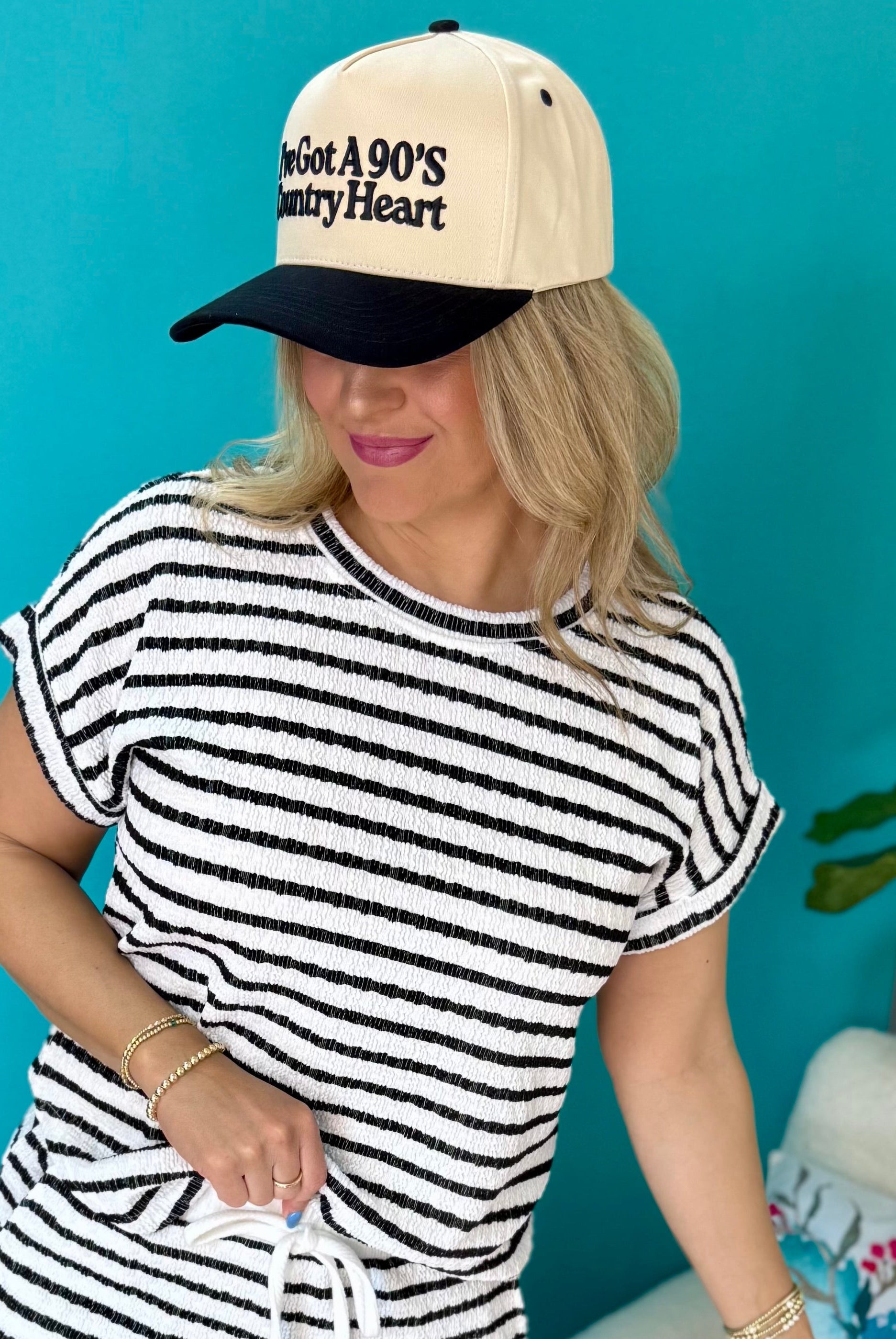 90's Country Heart Embroidered Hat-280 Accessories-judson-The Lovely Closet, Women's Fashion Boutique in Alexandria, KY