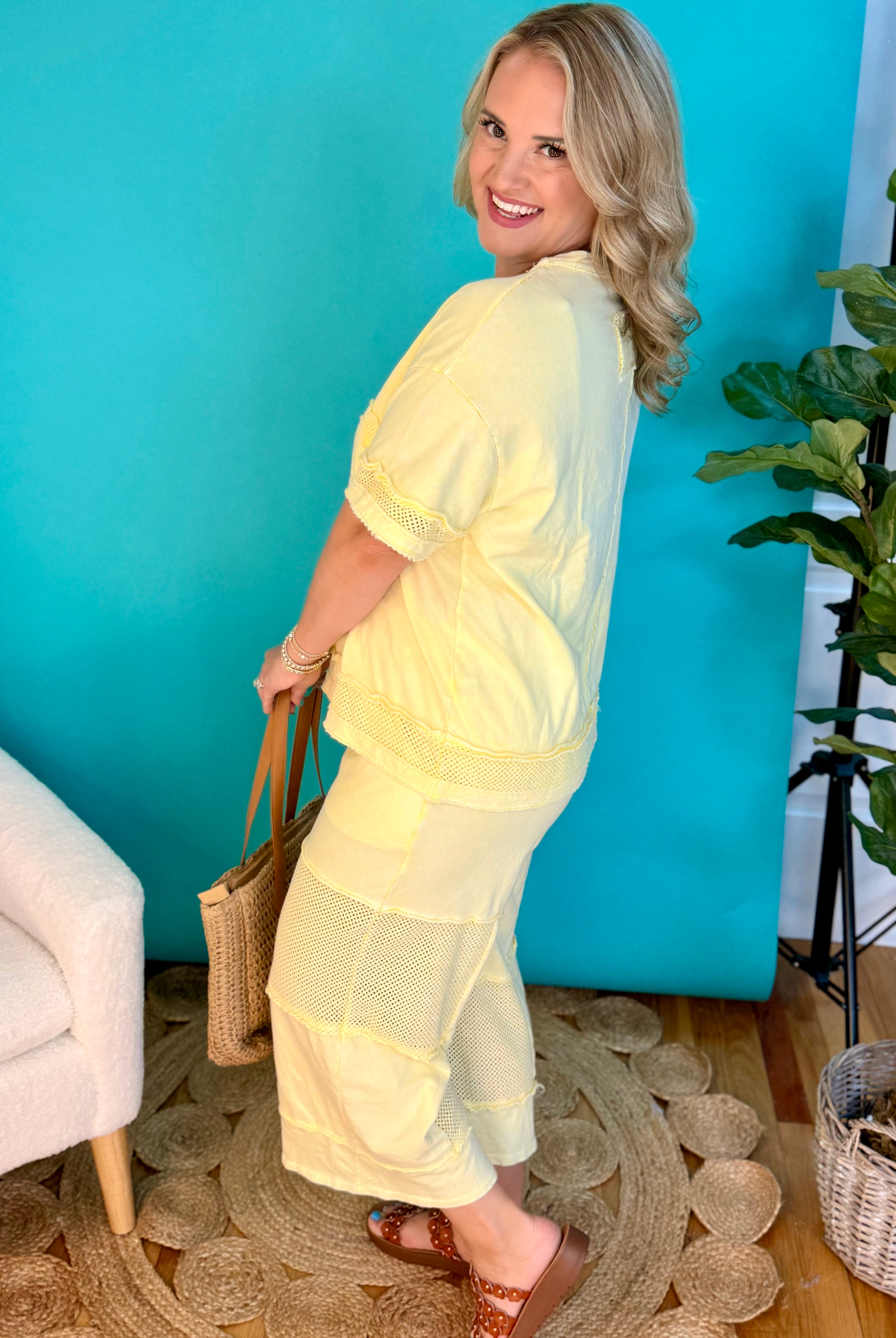 Sunshine Soul Mineral Wash Bottoms-240 Pants-J.Her-The Lovely Closet, Women's Fashion Boutique in Alexandria, KY