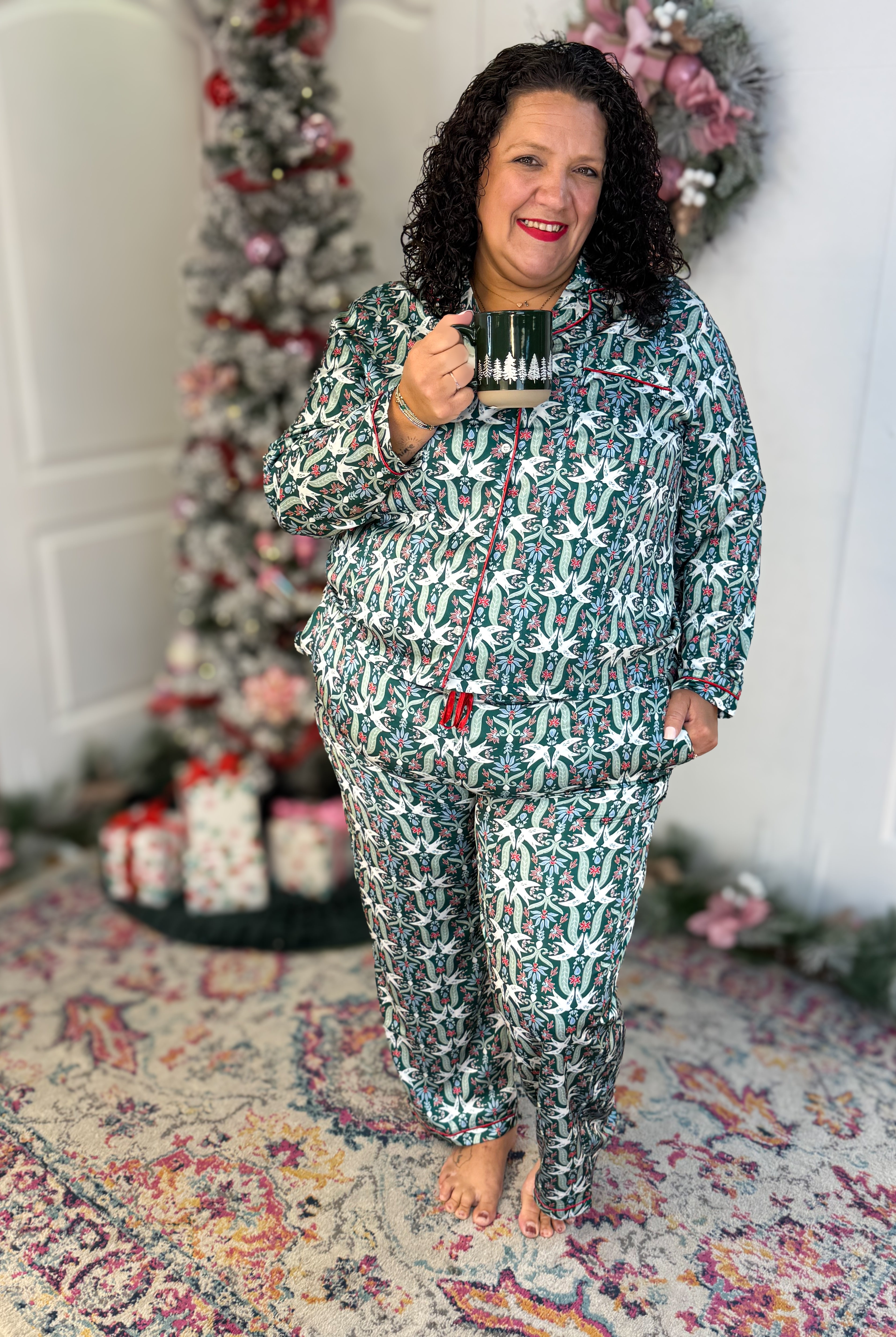 Mary Square Gossamer Wings Charlotte Satin Pant Set-350 Holiday-Mary Square-The Lovely Closet, Women's Fashion Boutique in Alexandria, KY