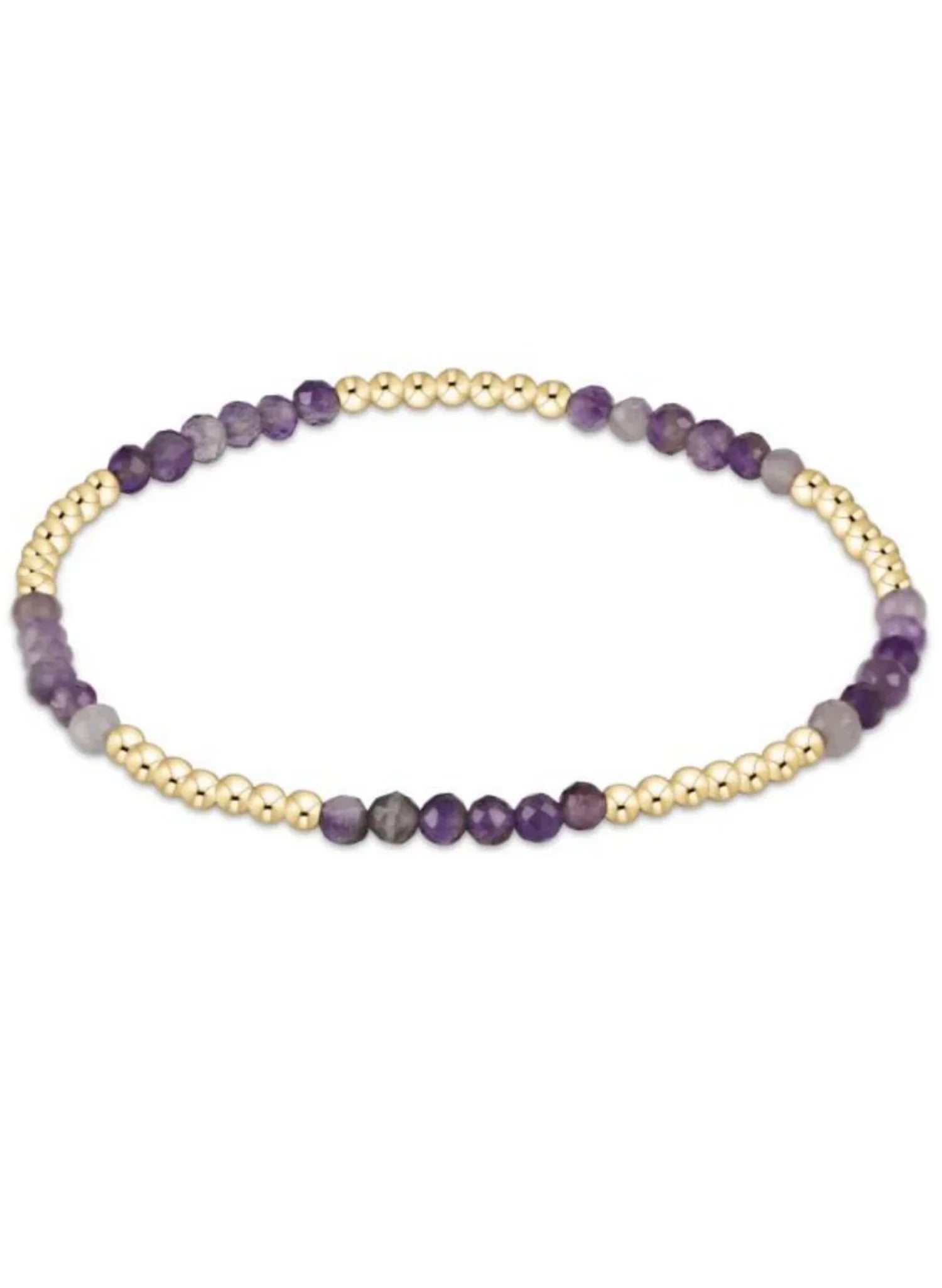 Blissful Pattern 2.5mm Bead Bracelet - Amethyst-260 eNewton-eNewton-The Lovely Closet, Women's Fashion Boutique in Alexandria, KY