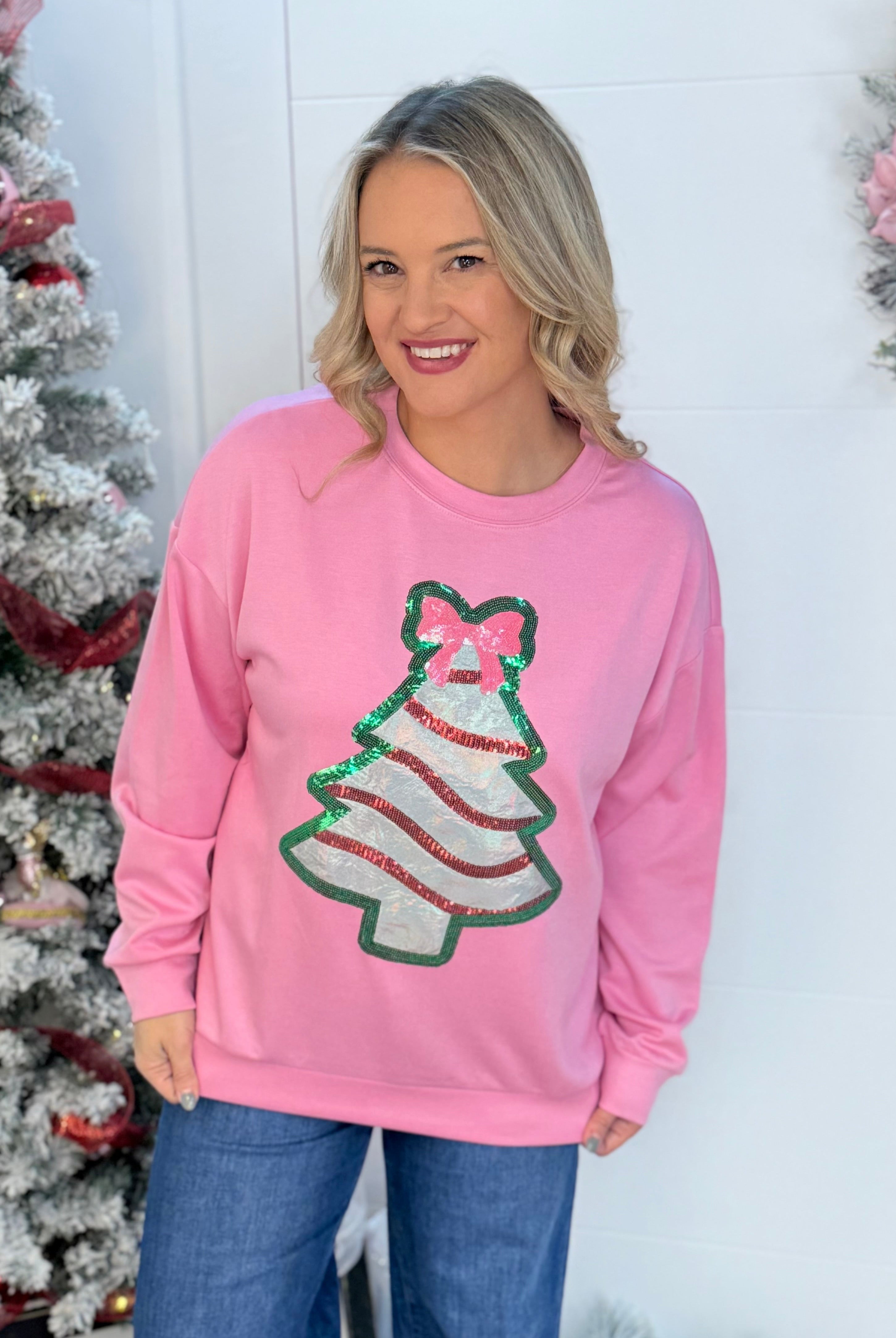 Foil Bow Christmas Treat Pullover-350 Holiday-Jess Lea-The Lovely Closet, Women's Fashion Boutique in Alexandria, KY