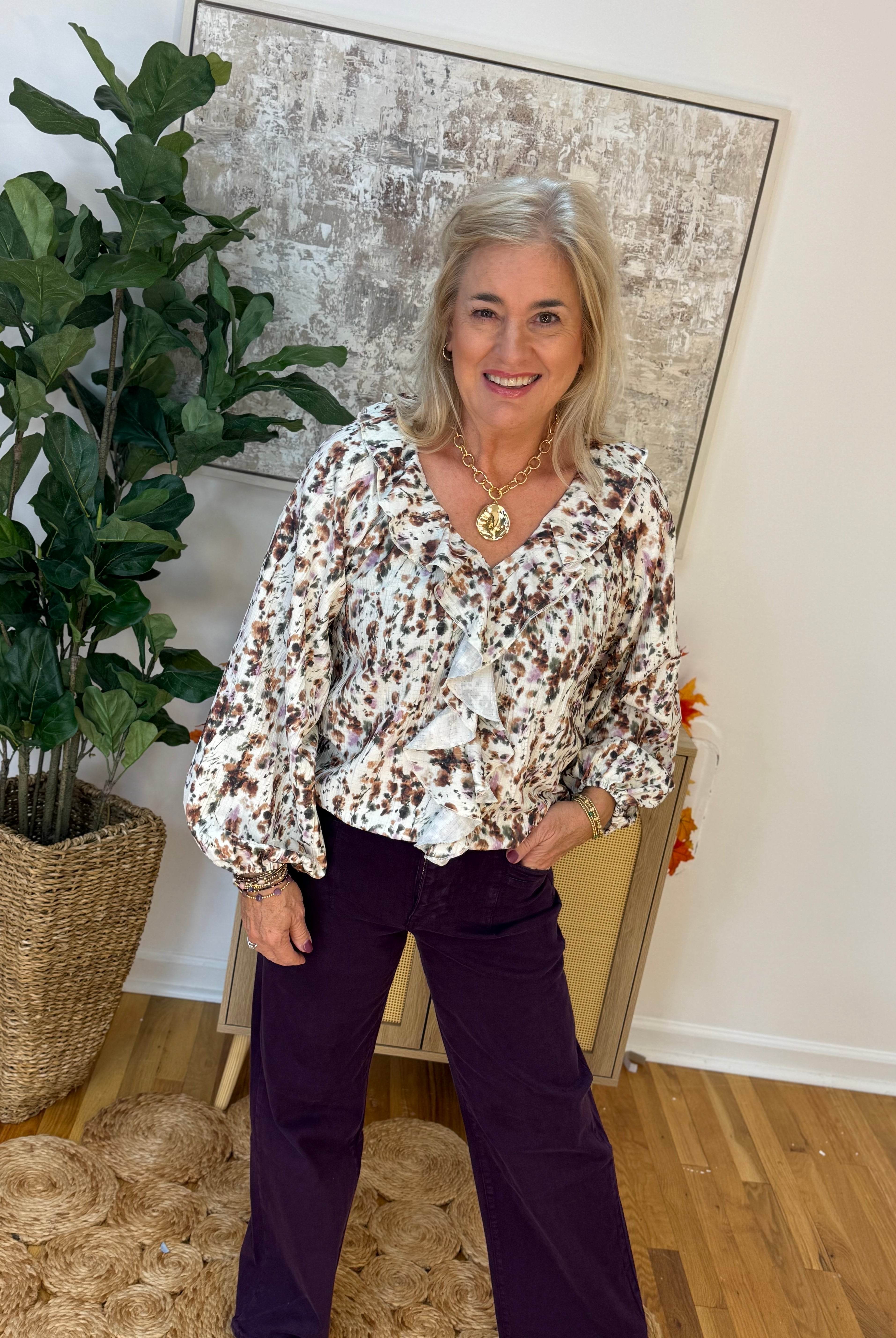 Plum Perfect Blouse-110 Long Sleeve Top-Anniewear-The Lovely Closet, Women's Fashion Boutique in Alexandria, KY