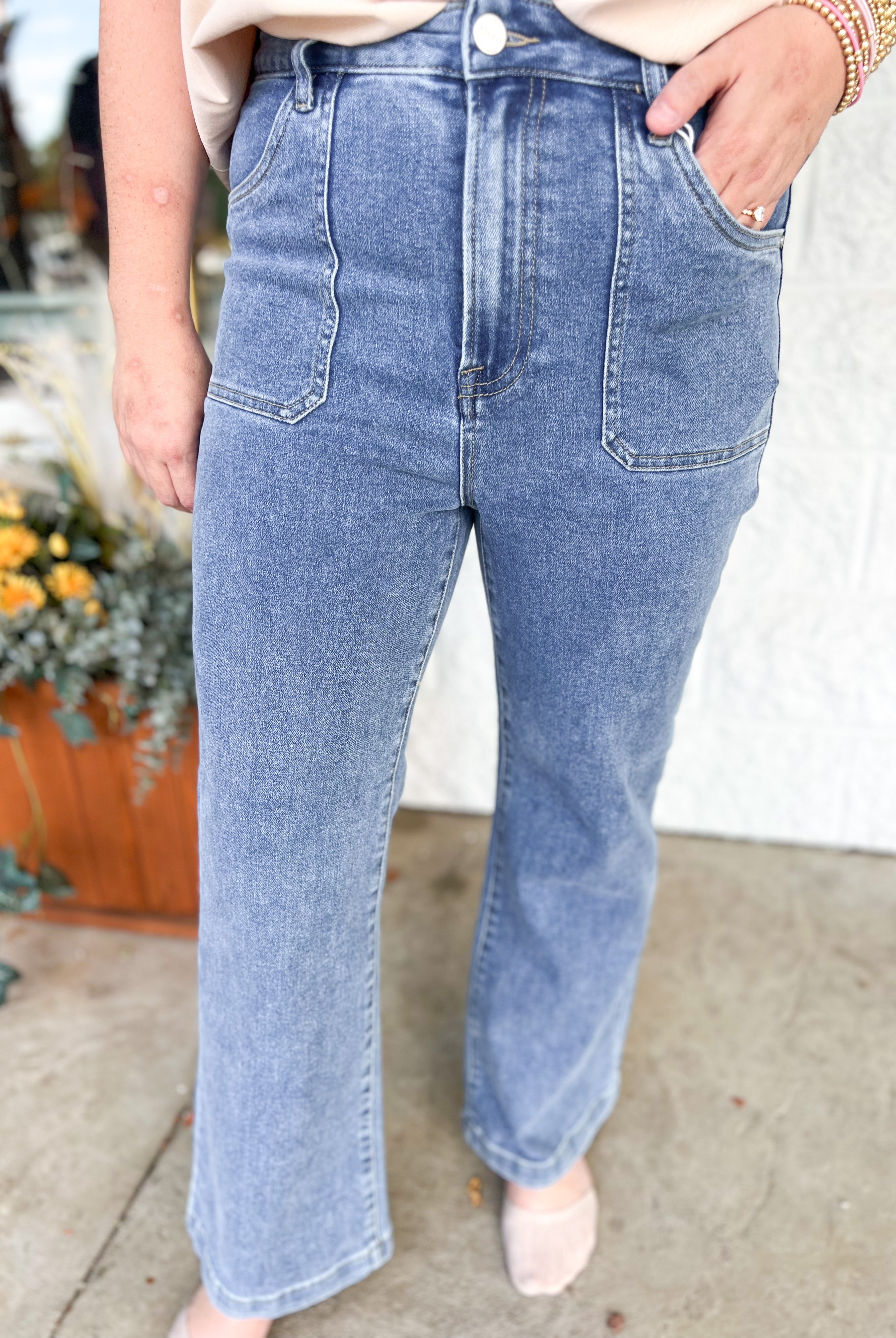 Trouser Style High Rise Risen Jean-Jeans-Risen-The Lovely Closet, Women's Fashion Boutique in Alexandria, KY