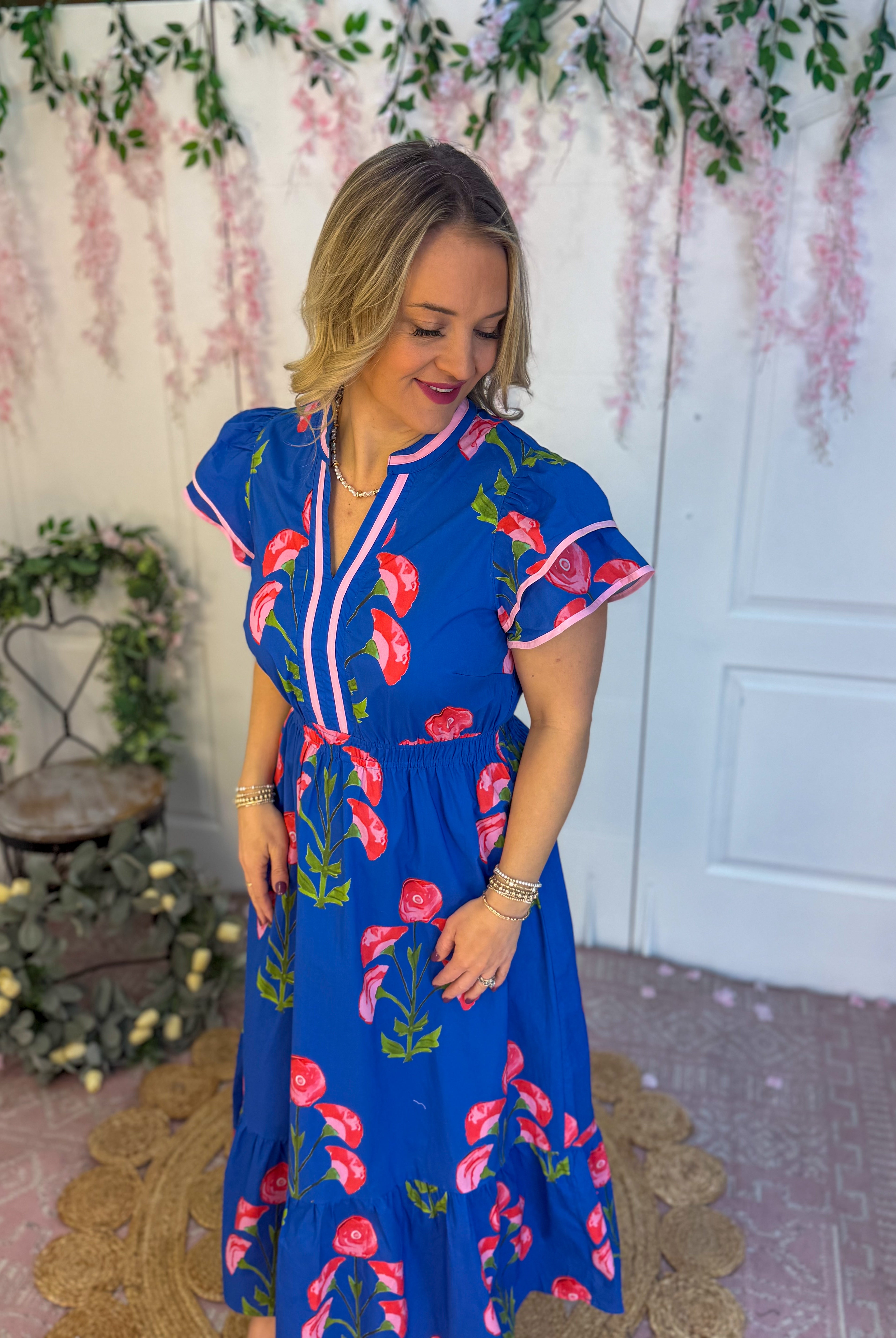 Pretty in Poppies Maxi Dress-180 Dresses-Umgee-The Lovely Closet, Women's Fashion Boutique in Alexandria, KY