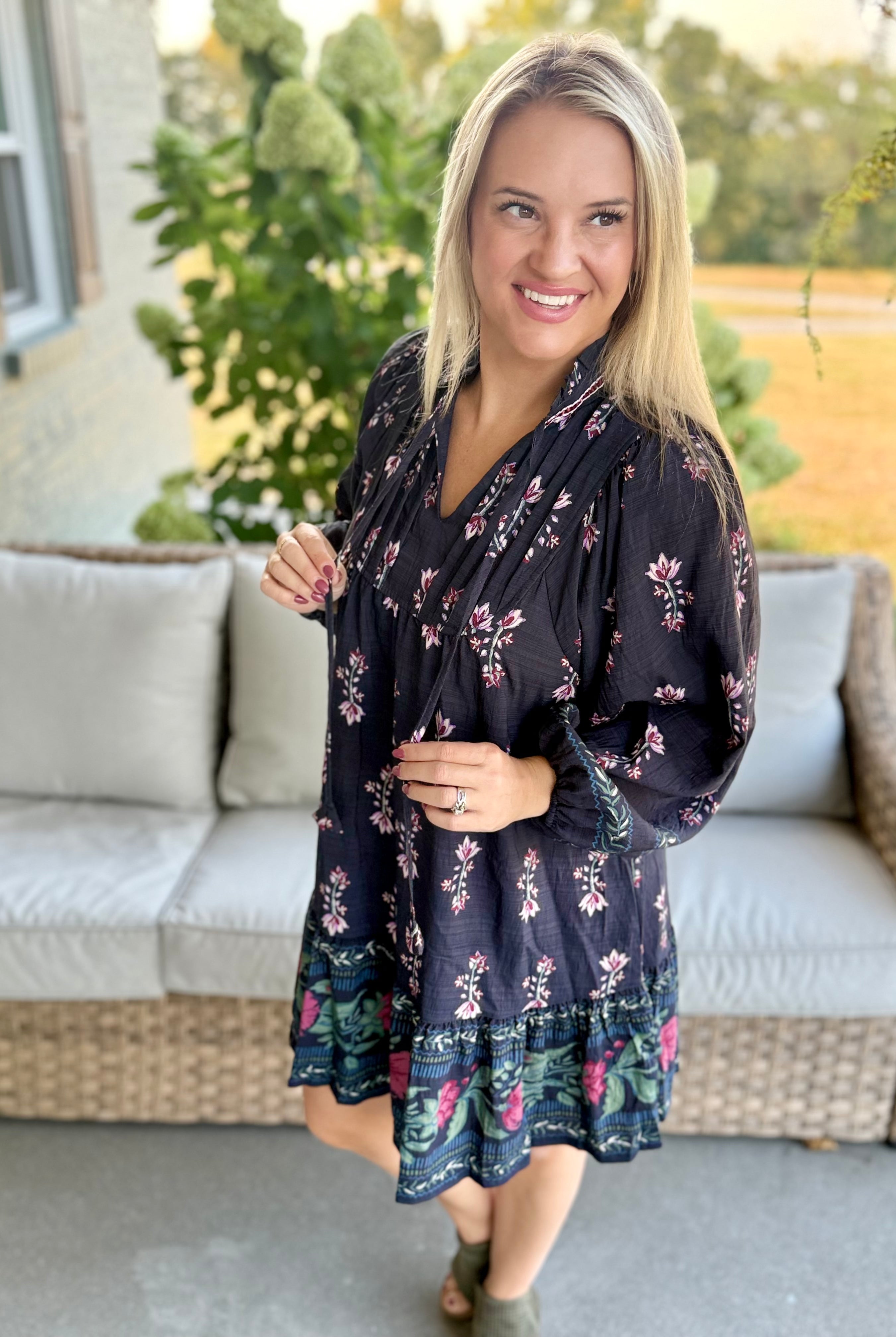 Midnight Whispers Dress-180 Dresses-Umgee-The Lovely Closet, Women's Fashion Boutique in Alexandria, KY