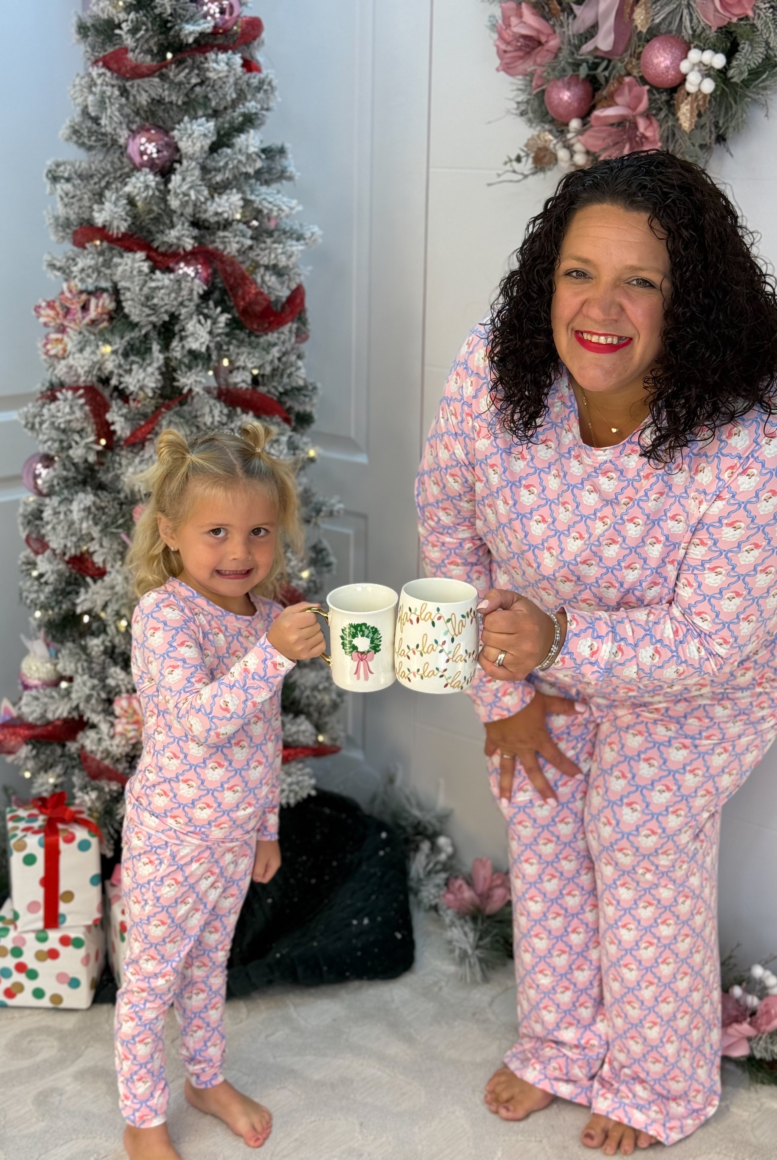 Mary Square Santa Baby Bows Mommy & Me Pajamas - Womens Size-350 Holiday-Mary Square-The Lovely Closet, Women's Fashion Boutique in Alexandria, KY