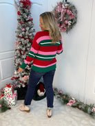 Logan Holiday Striped Sweater-350 Holiday-Mary Square-The Lovely Closet, Women's Fashion Boutique in Alexandria, KY