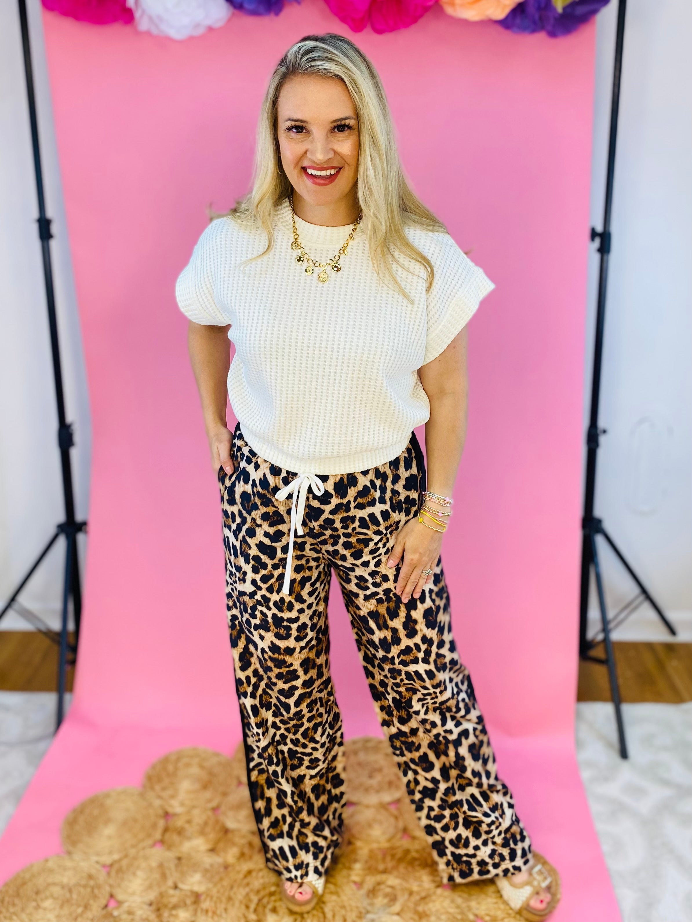 Animal Print Palazzo Pant-240 Pants-The Lovely Closet-The Lovely Closet, Women's Fashion Boutique in Alexandria, KY