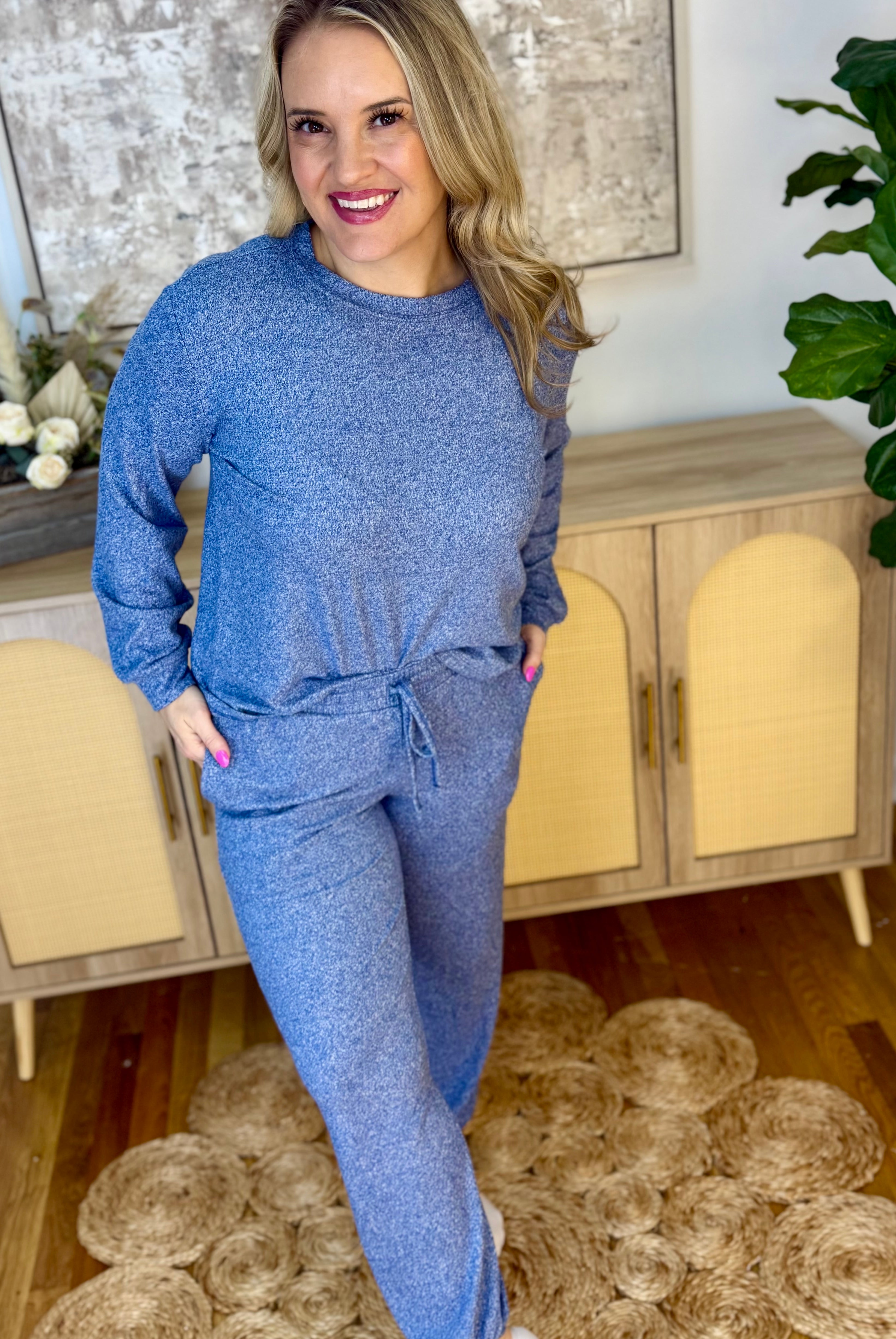 COZY INDOORS SET - NEW COLORS-190 Rompers/Jumpsuits/Sets-zenana-The Lovely Closet, Women's Fashion Boutique in Alexandria, KY