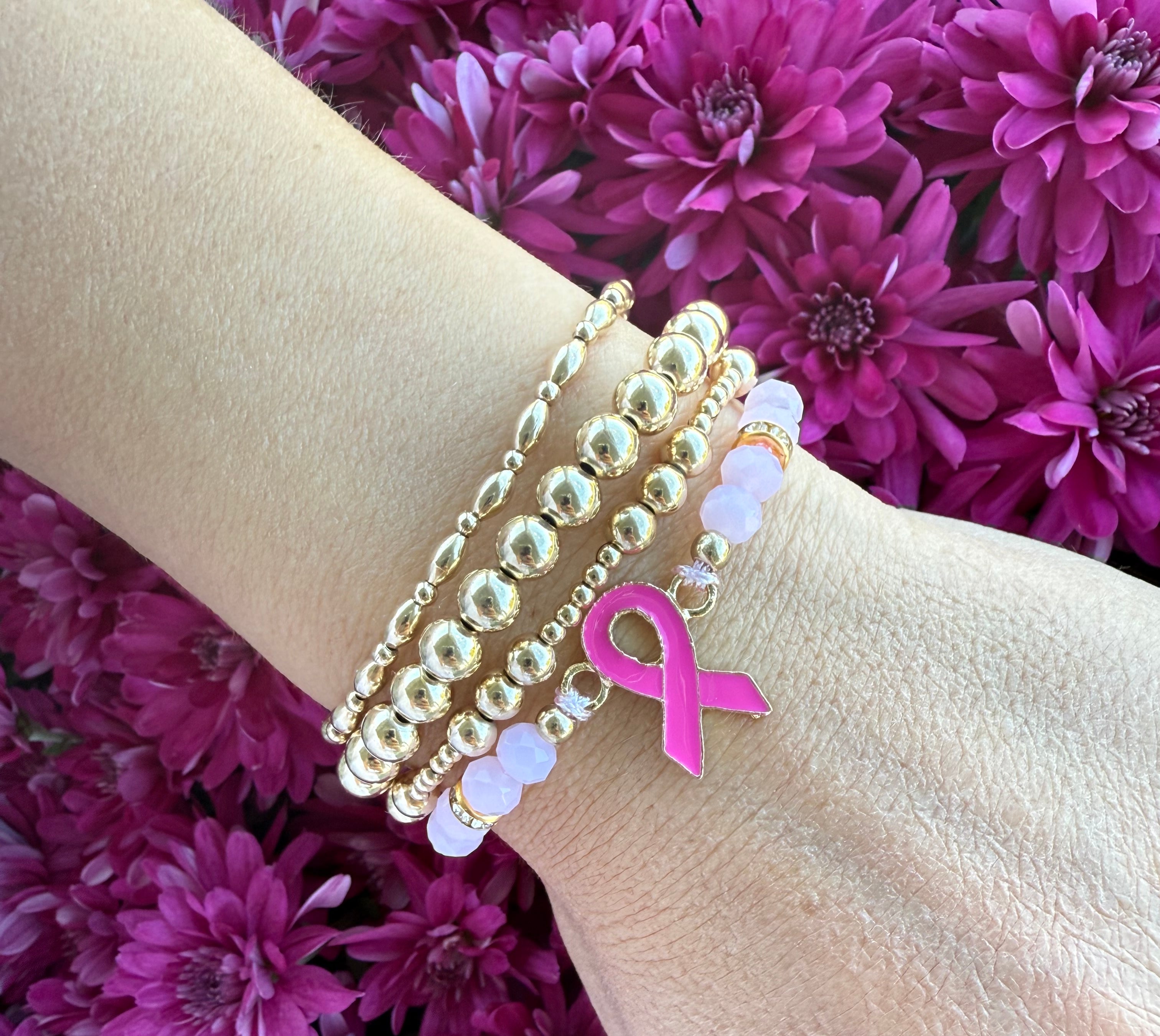 Pink Ribbon Bracelet-250 Jewelry-Donation Pink-The Lovely Closet, Women's Fashion Boutique in Alexandria, KY