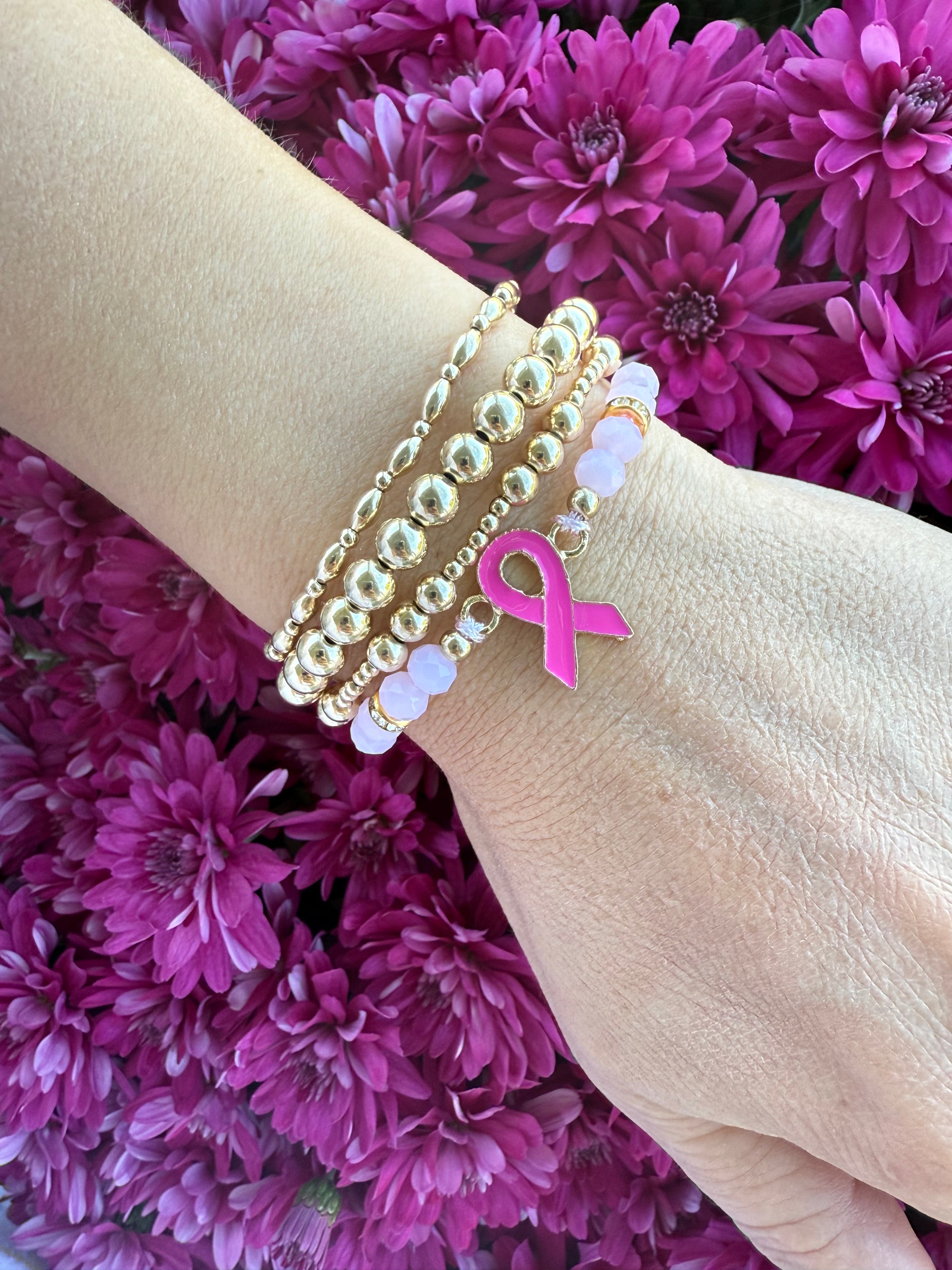 Pink Ribbon Bracelet-250 Jewelry-Donation Pink-The Lovely Closet, Women's Fashion Boutique in Alexandria, KY