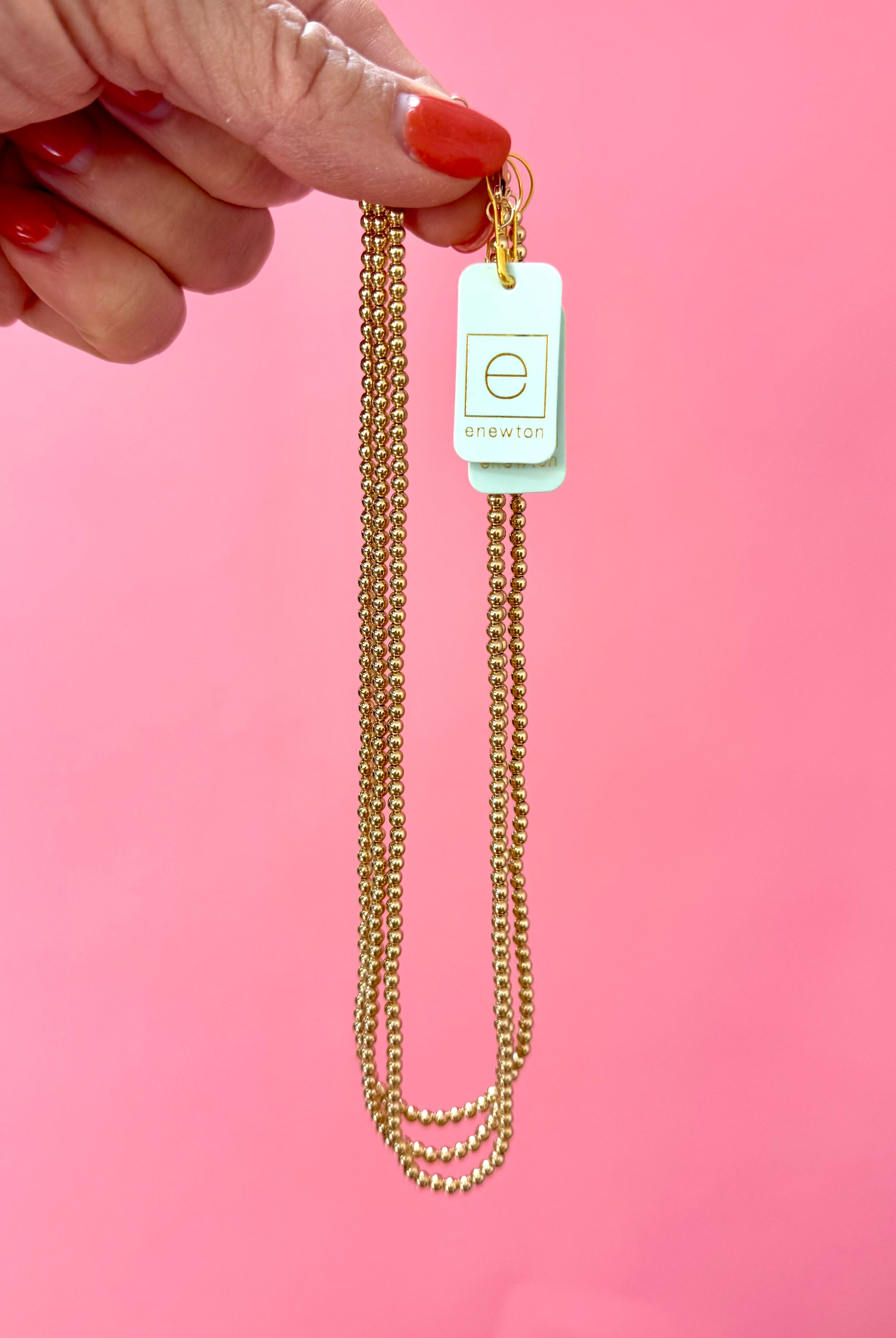 15" Classic Gold Choker 3mm-260 eNewton-enw-The Lovely Closet, Women's Fashion Boutique in Alexandria, KY