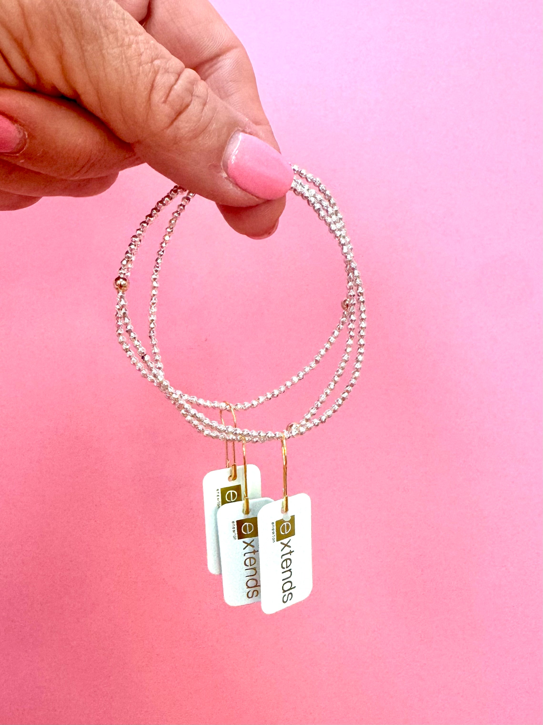 EXTENDS Bright Silver Hematite 2mm-260 eNewton-eNewton-The Lovely Closet, Women's Fashion Boutique in Alexandria, KY