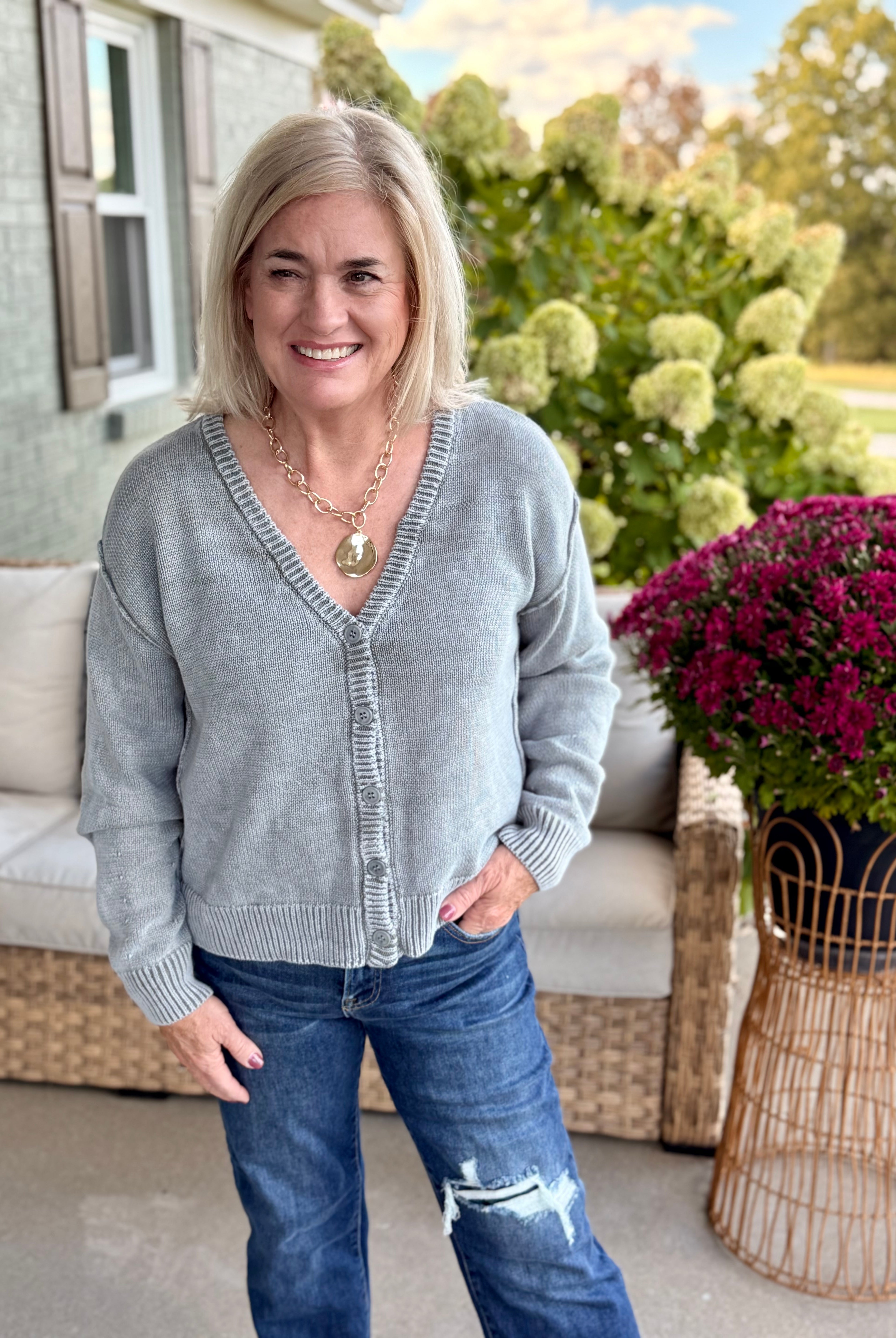 Falling Leaves Cardigan - Teal-160 Cardigan/Kimonos-Bibi-The Lovely Closet, Women's Fashion Boutique in Alexandria, KY