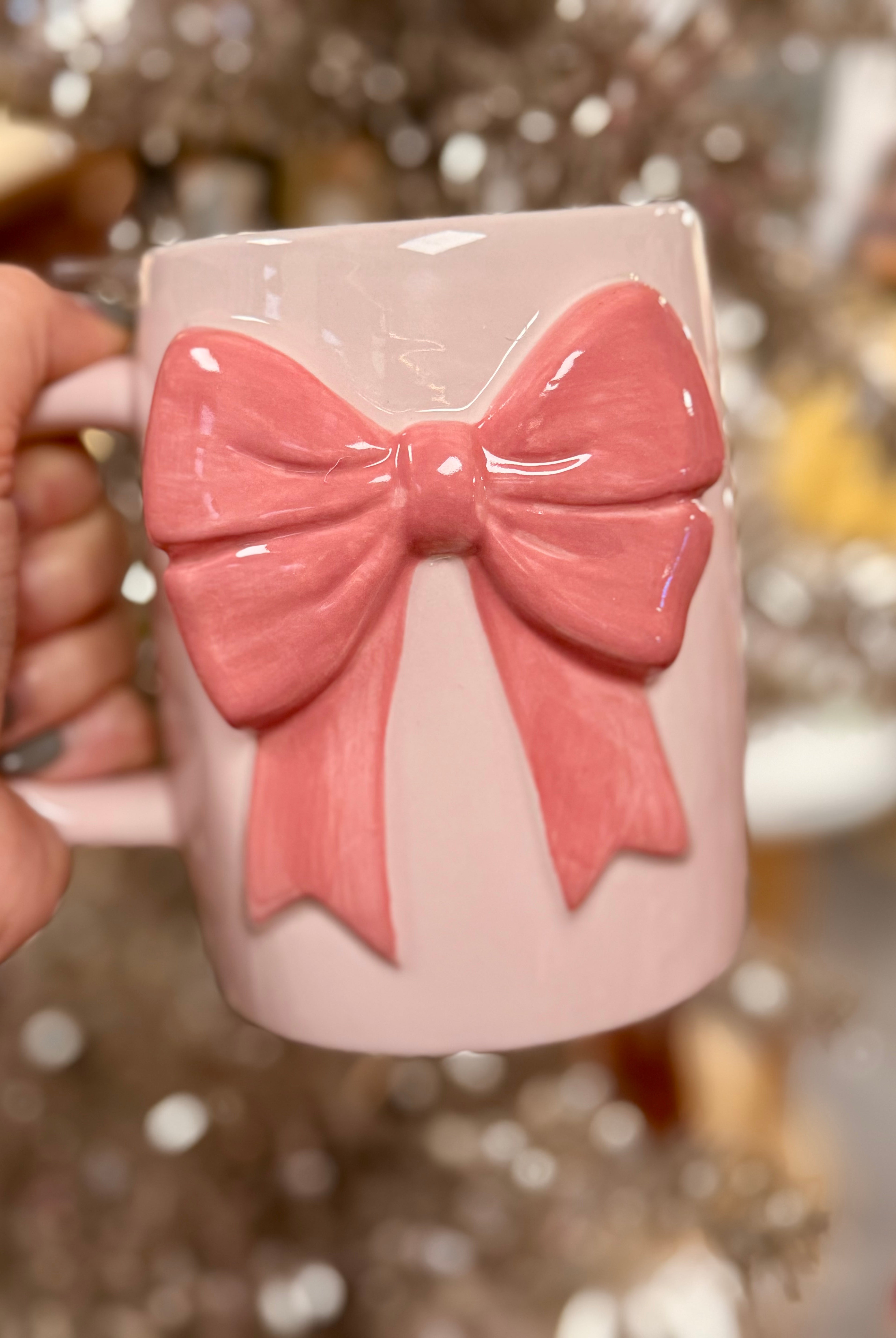 Mary Square Pink Mug Bow-350 Holiday-Mary Square-The Lovely Closet, Women's Fashion Boutique in Alexandria, KY