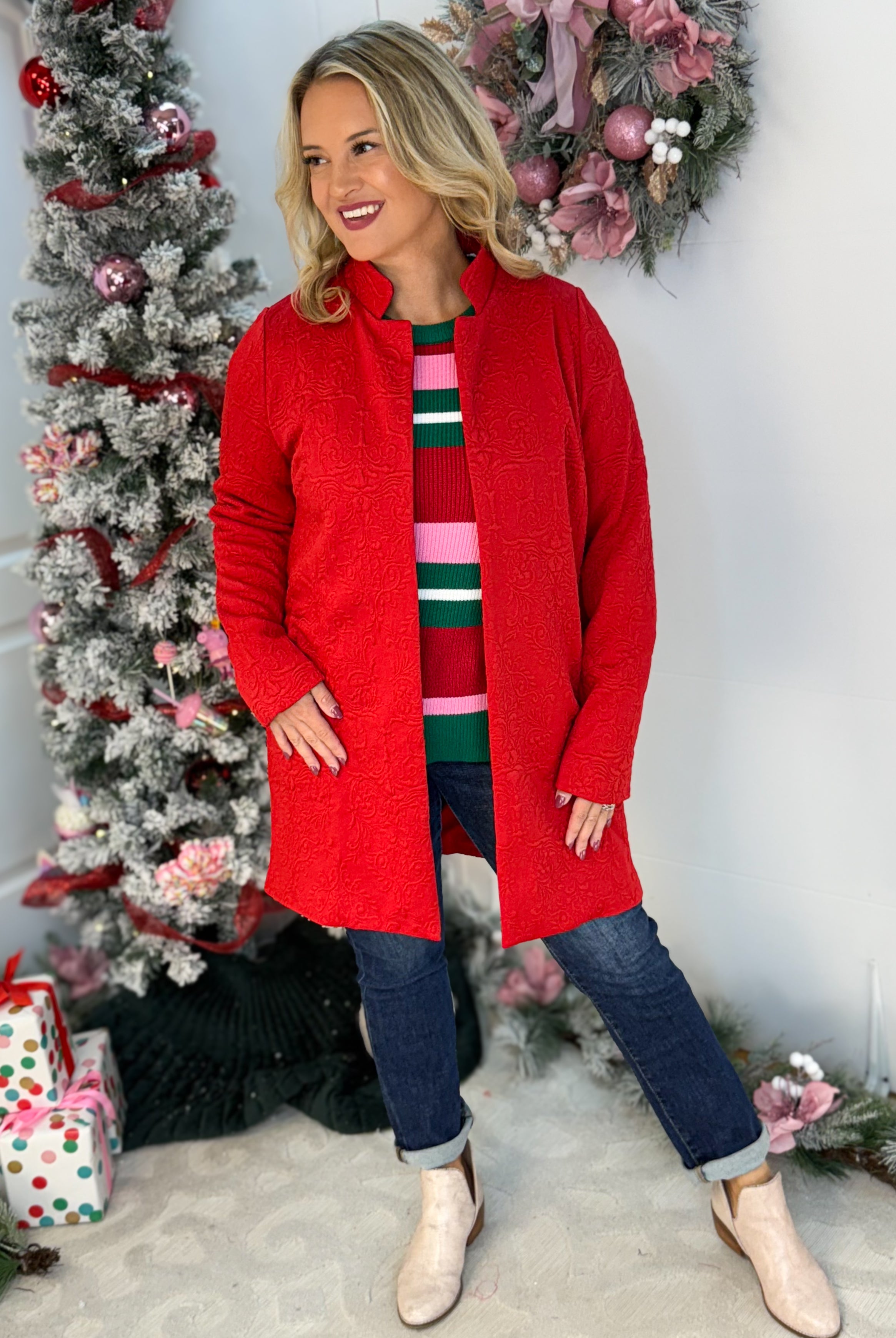 Logan Holiday Striped Sweater-350 Holiday-Mary Square-The Lovely Closet, Women's Fashion Boutique in Alexandria, KY