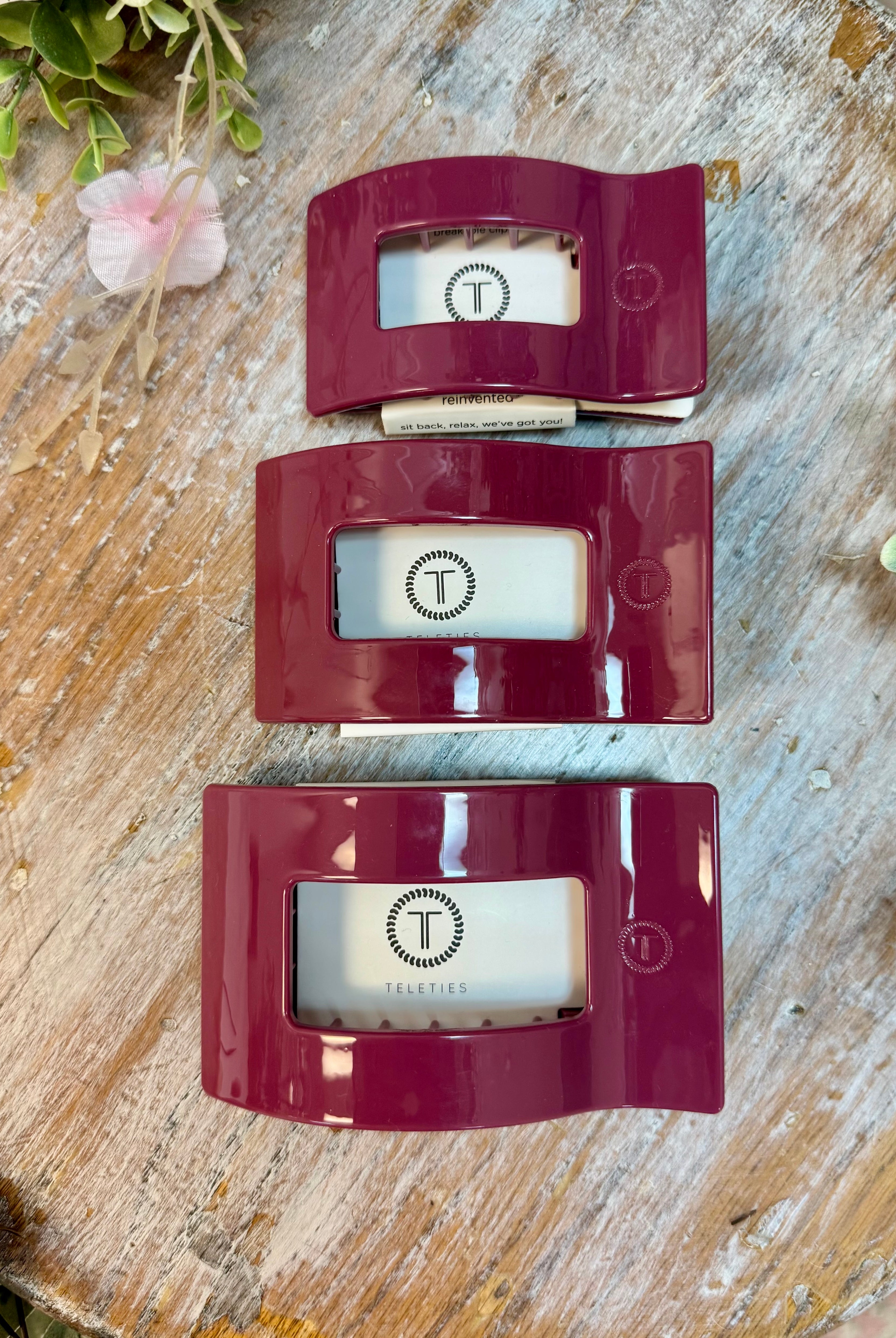 Teleties Flat Rectangle Hair Clip-280 Accessories-TELETIES-The Lovely Closet, Women's Fashion Boutique in Alexandria, KY