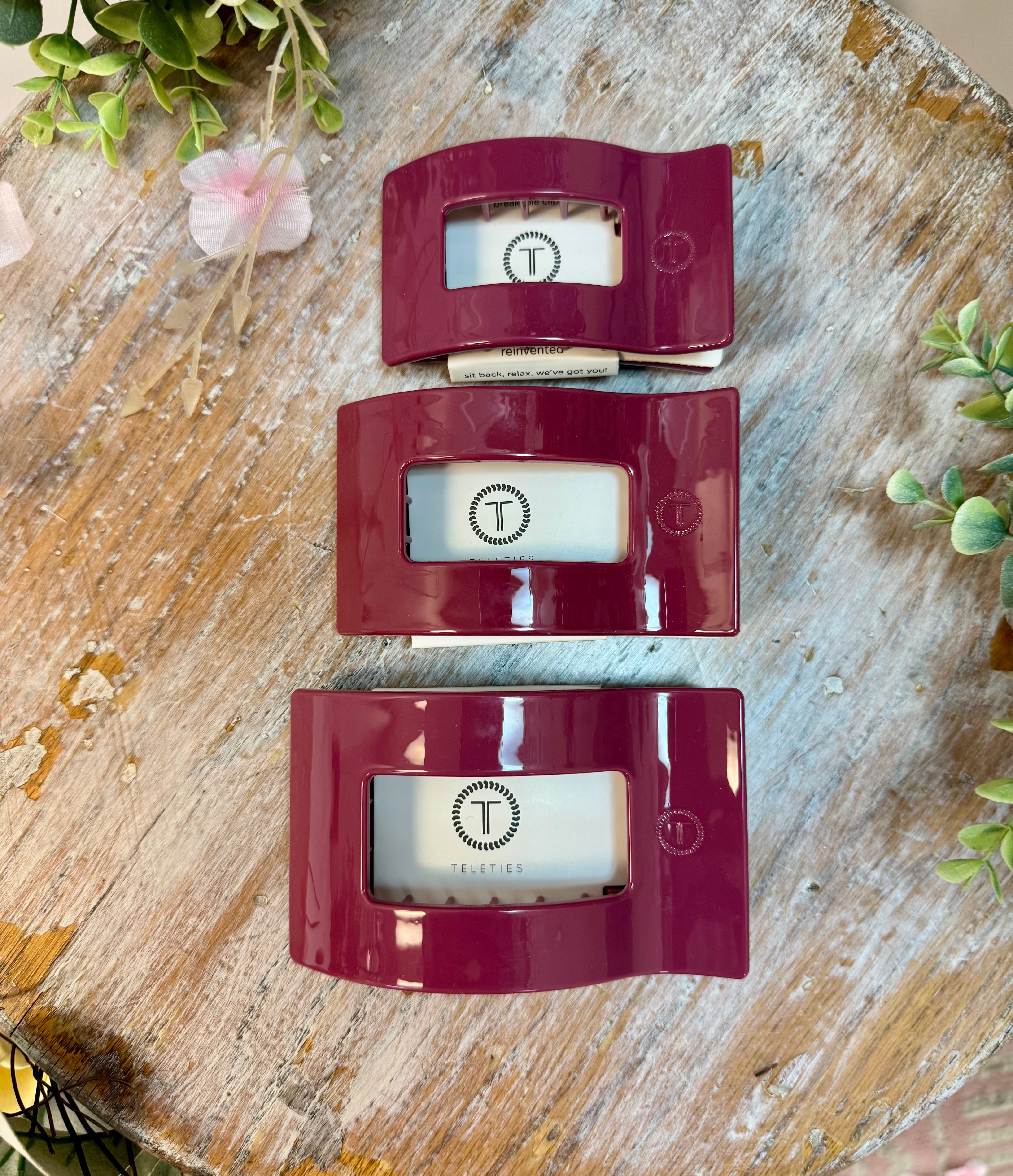 Teleties Flat Rectangle Hair Clip-280 Accessories-TELETIES-The Lovely Closet, Women's Fashion Boutique in Alexandria, KY