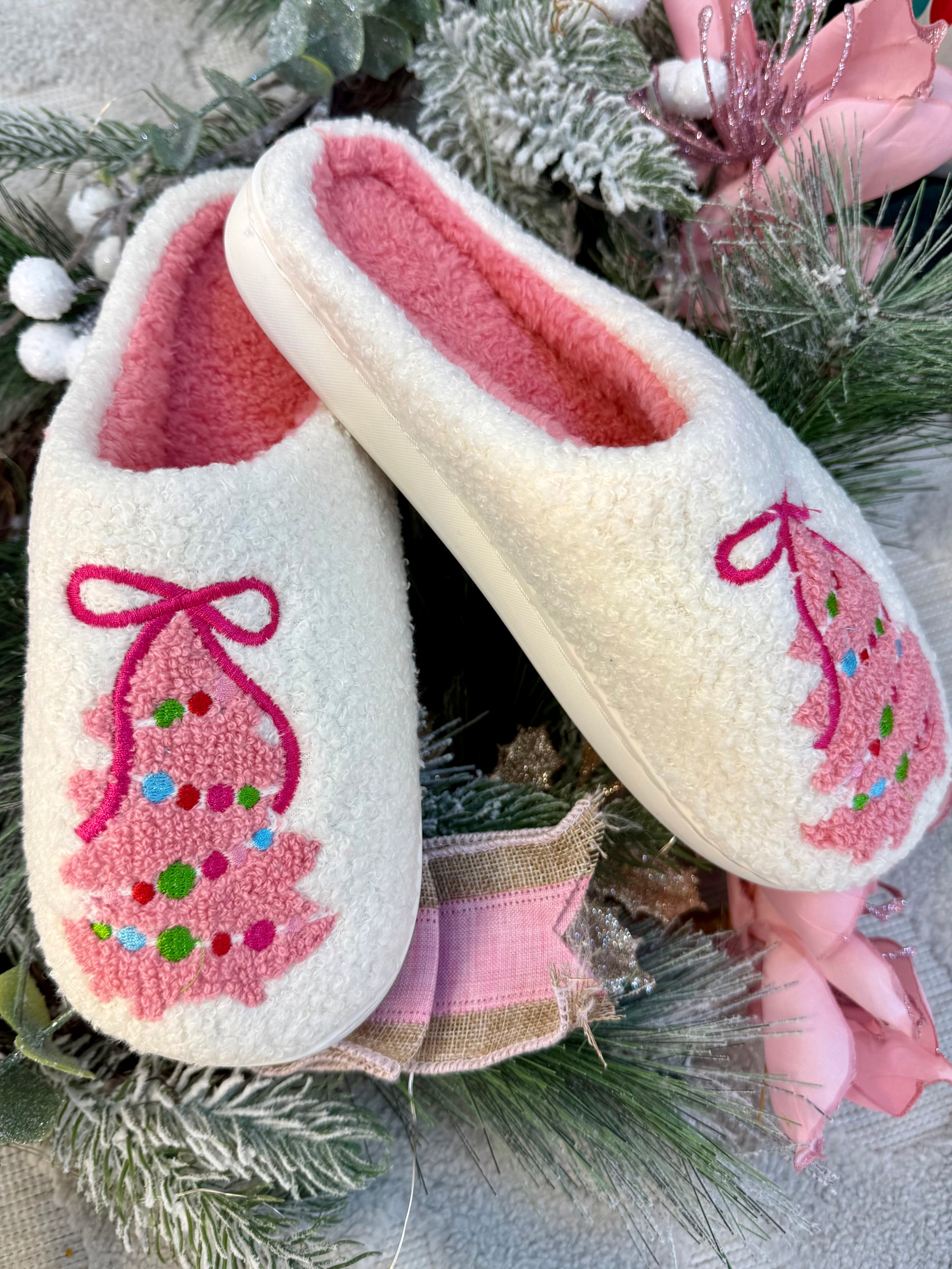 PINK-mas Slippers-350 Holiday-Jess Lea-The Lovely Closet, Women's Fashion Boutique in Alexandria, KY