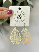 Daisy Filigree Teardrop Earrings-250 Jewelry-The Lovely Closet-The Lovely Closet, Women's Fashion Boutique in Alexandria, KY