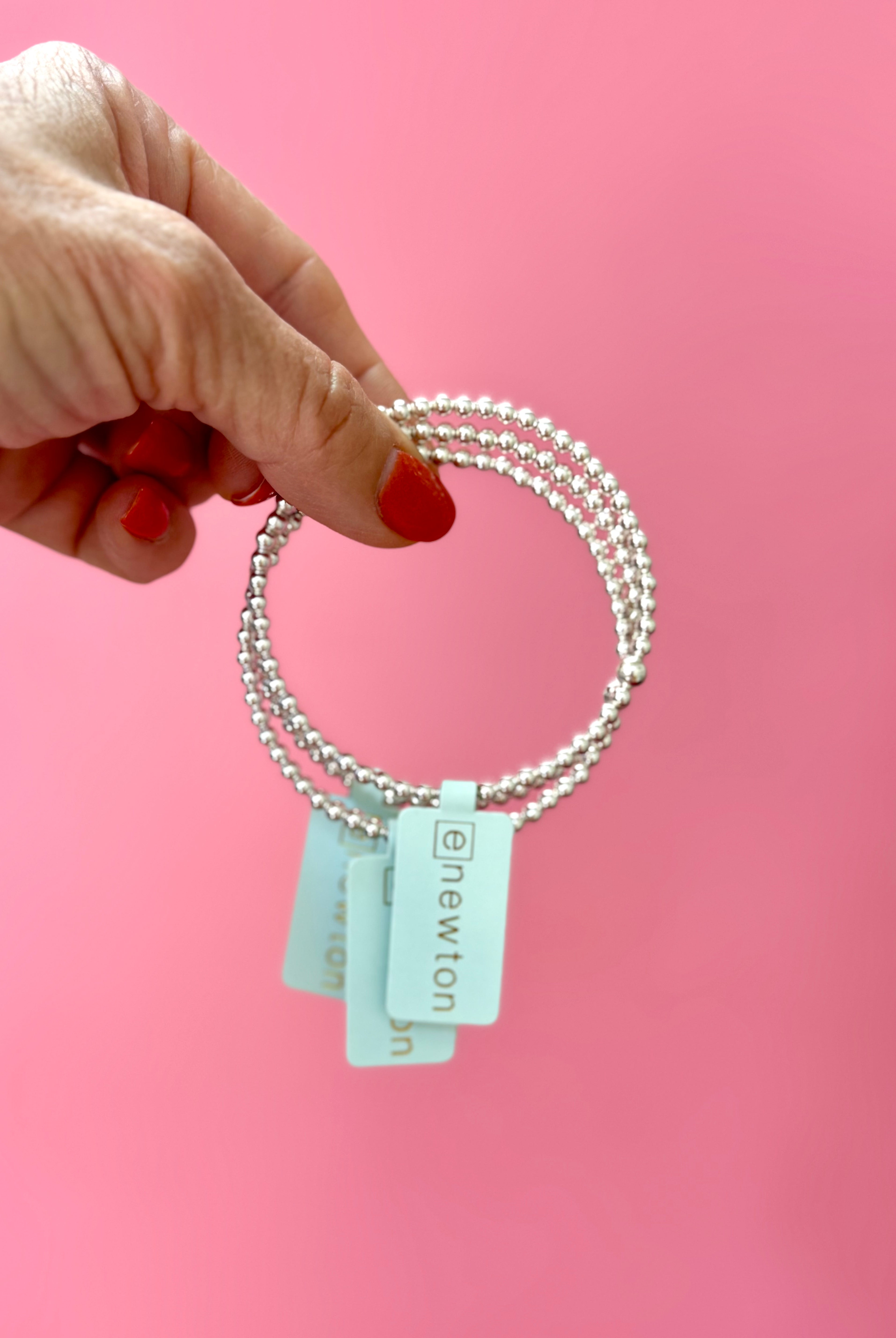 Classic Sterling 4mm Beaded Bangle-260 eNewton-eNewton-The Lovely Closet, Women's Fashion Boutique in Alexandria, KY