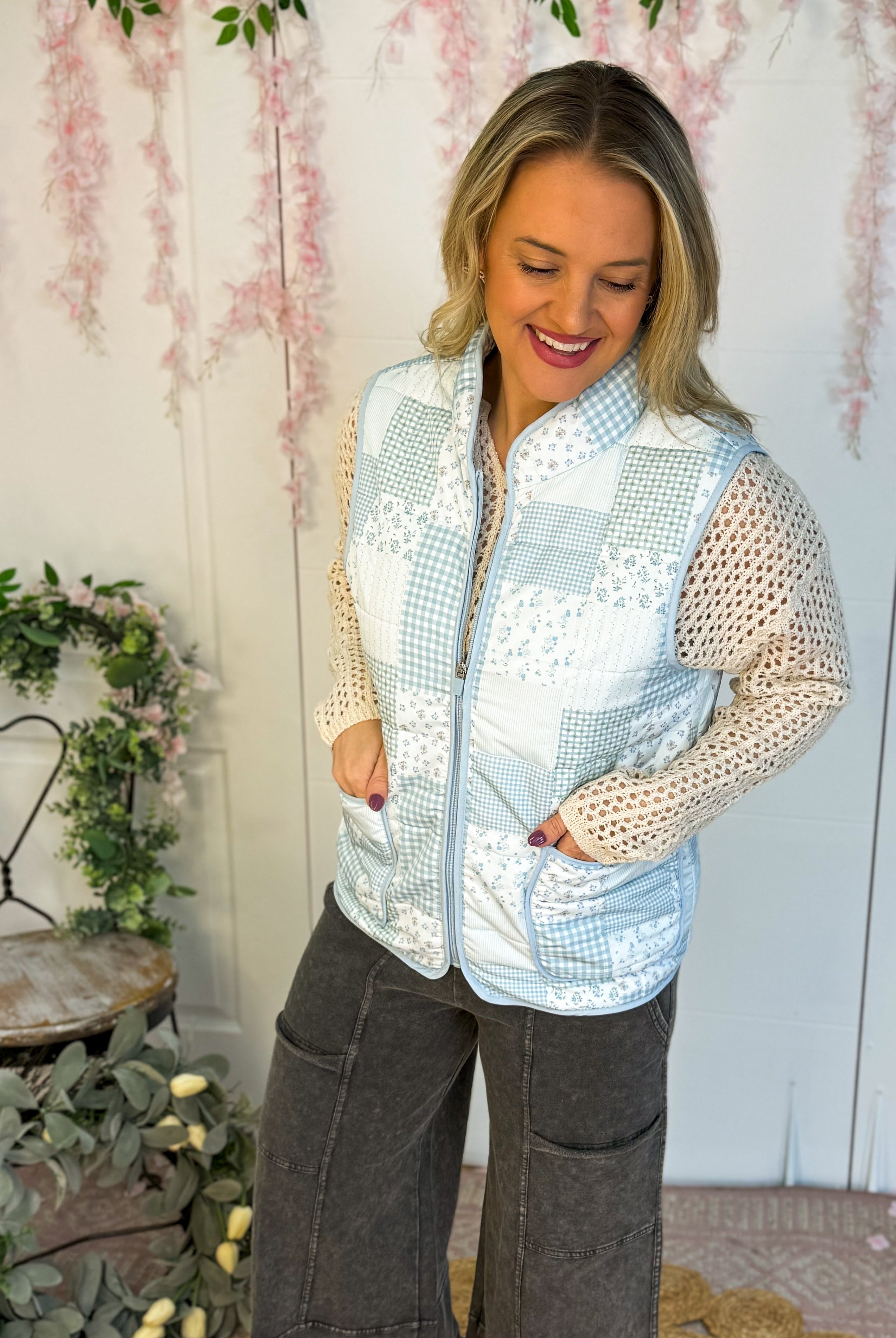 Winter Blues Vest-The Lovely Closet-The Lovely Closet, Women's Fashion Boutique in Alexandria, KY