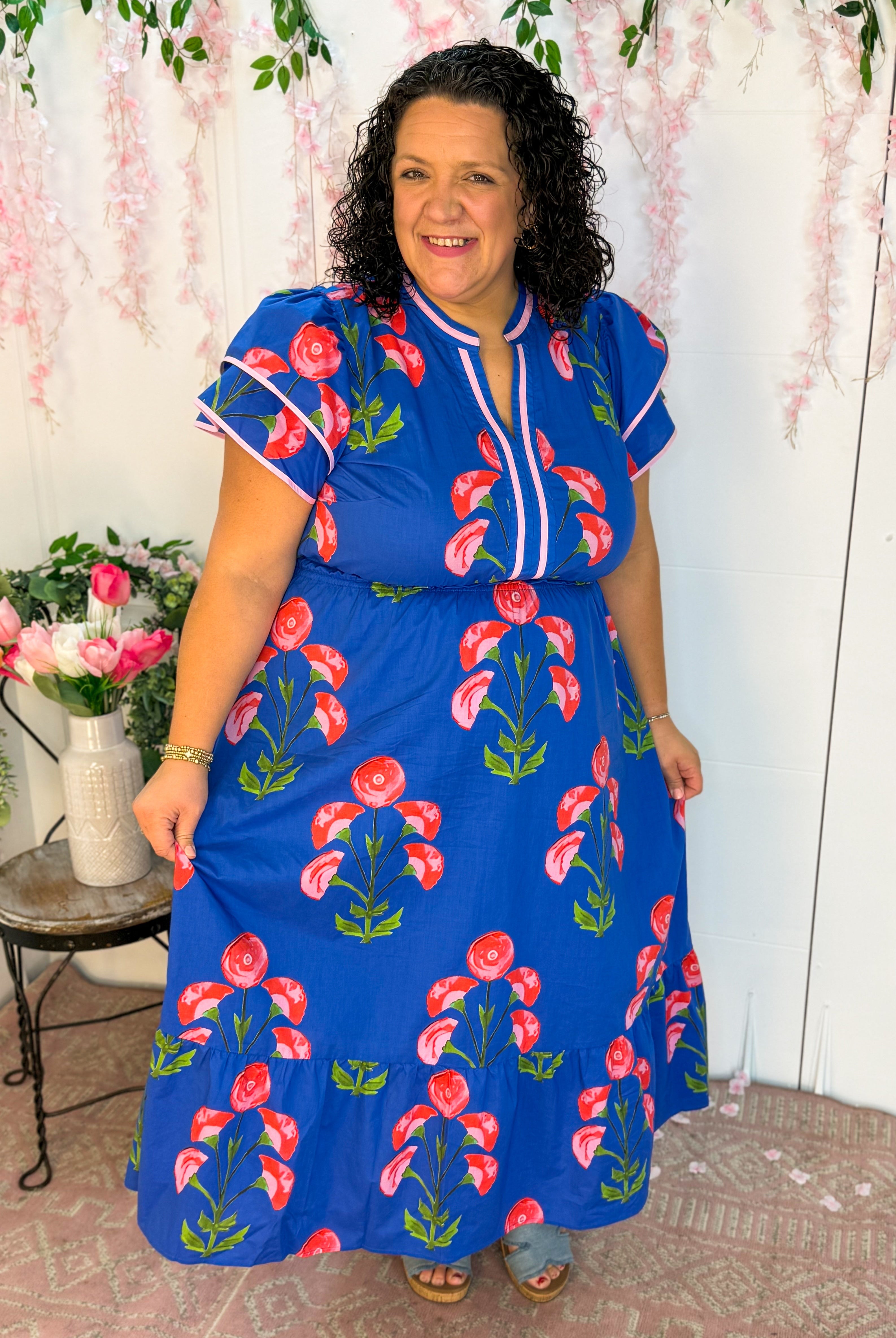 Pretty in Poppies Maxi Dress-180 Dresses-Umgee-The Lovely Closet, Women's Fashion Boutique in Alexandria, KY