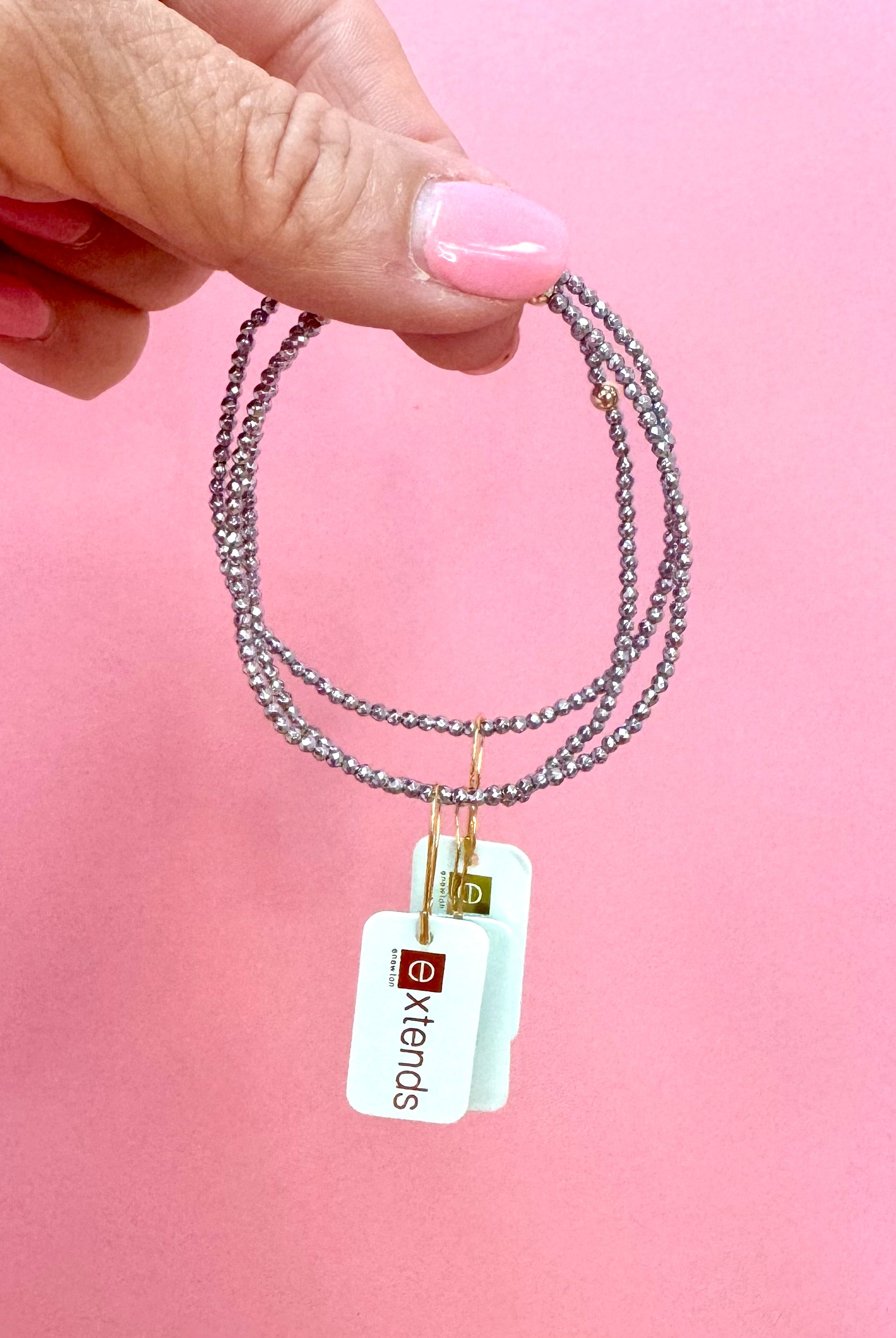 EXTENDS Silver Hematite 2mm-260 eNewton-eNewton-The Lovely Closet, Women's Fashion Boutique in Alexandria, KY