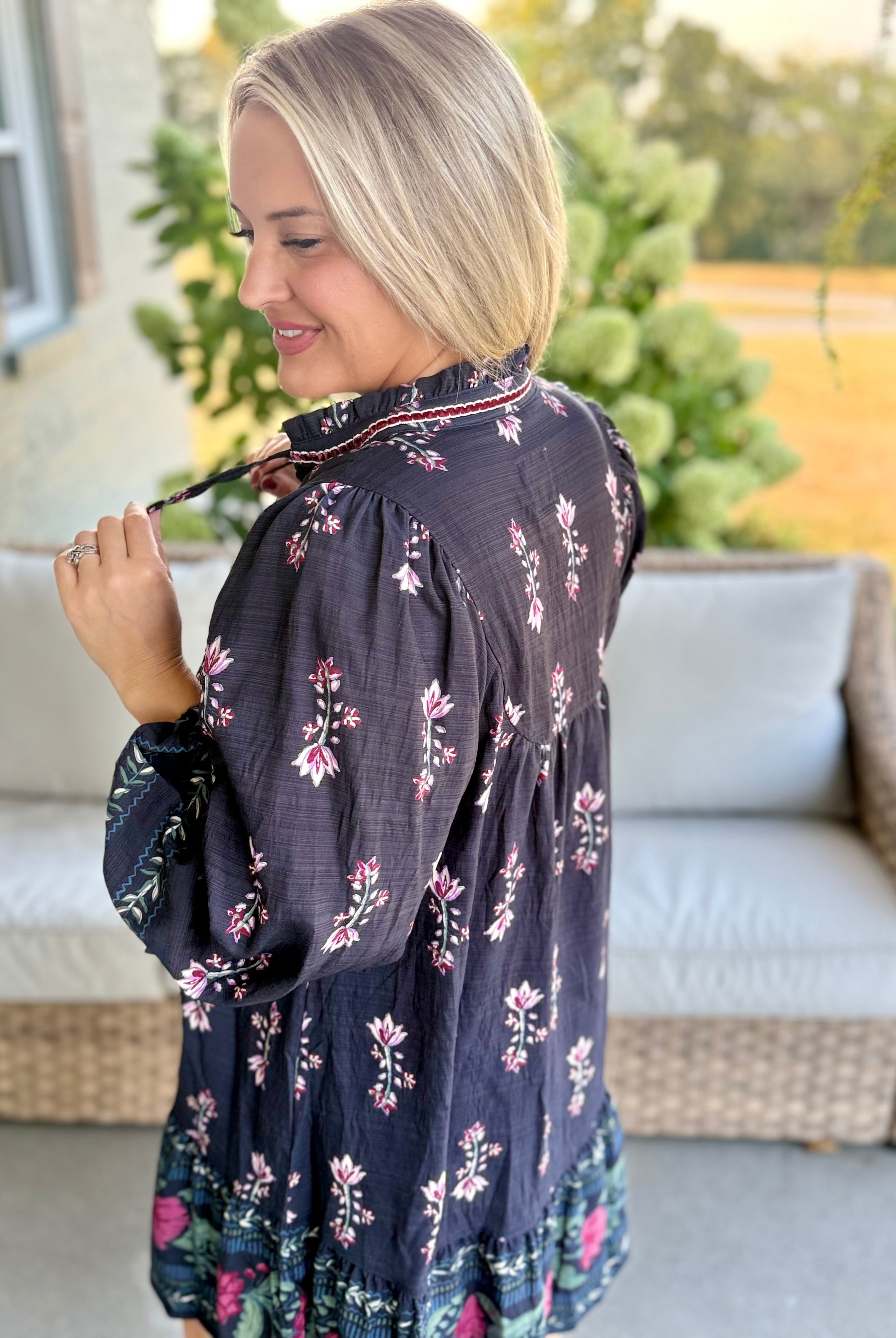 Midnight Whispers Dress-180 Dresses-Umgee-The Lovely Closet, Women's Fashion Boutique in Alexandria, KY