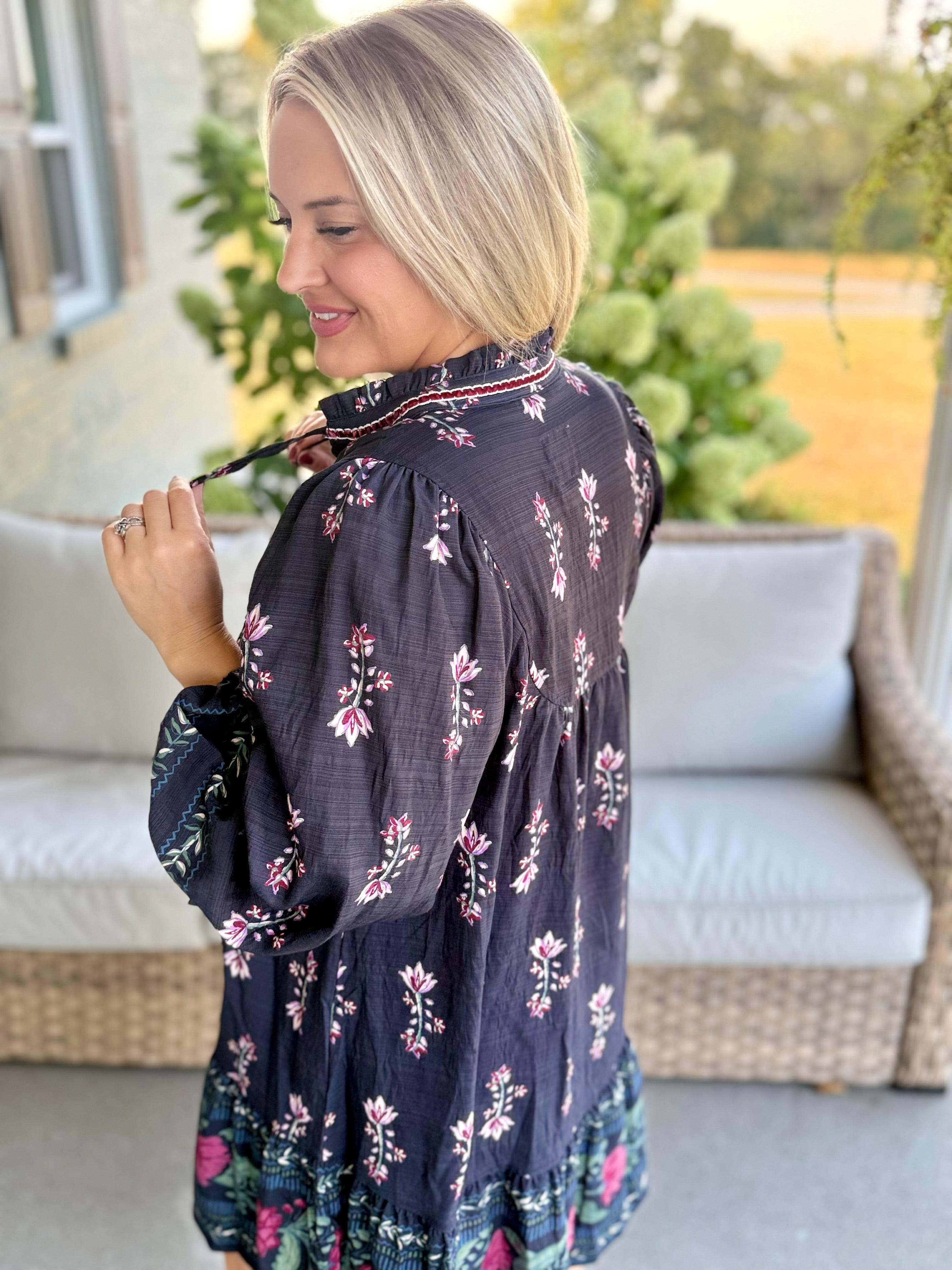 Midnight Whispers Dress-180 Dresses-Umgee-The Lovely Closet, Women's Fashion Boutique in Alexandria, KY