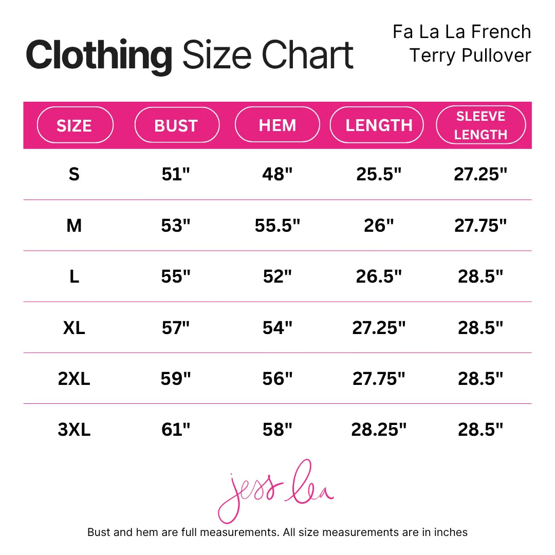 FA LA LA French Terry Pullover-350 Holiday-Jess Lea-The Lovely Closet, Women's Fashion Boutique in Alexandria, KY