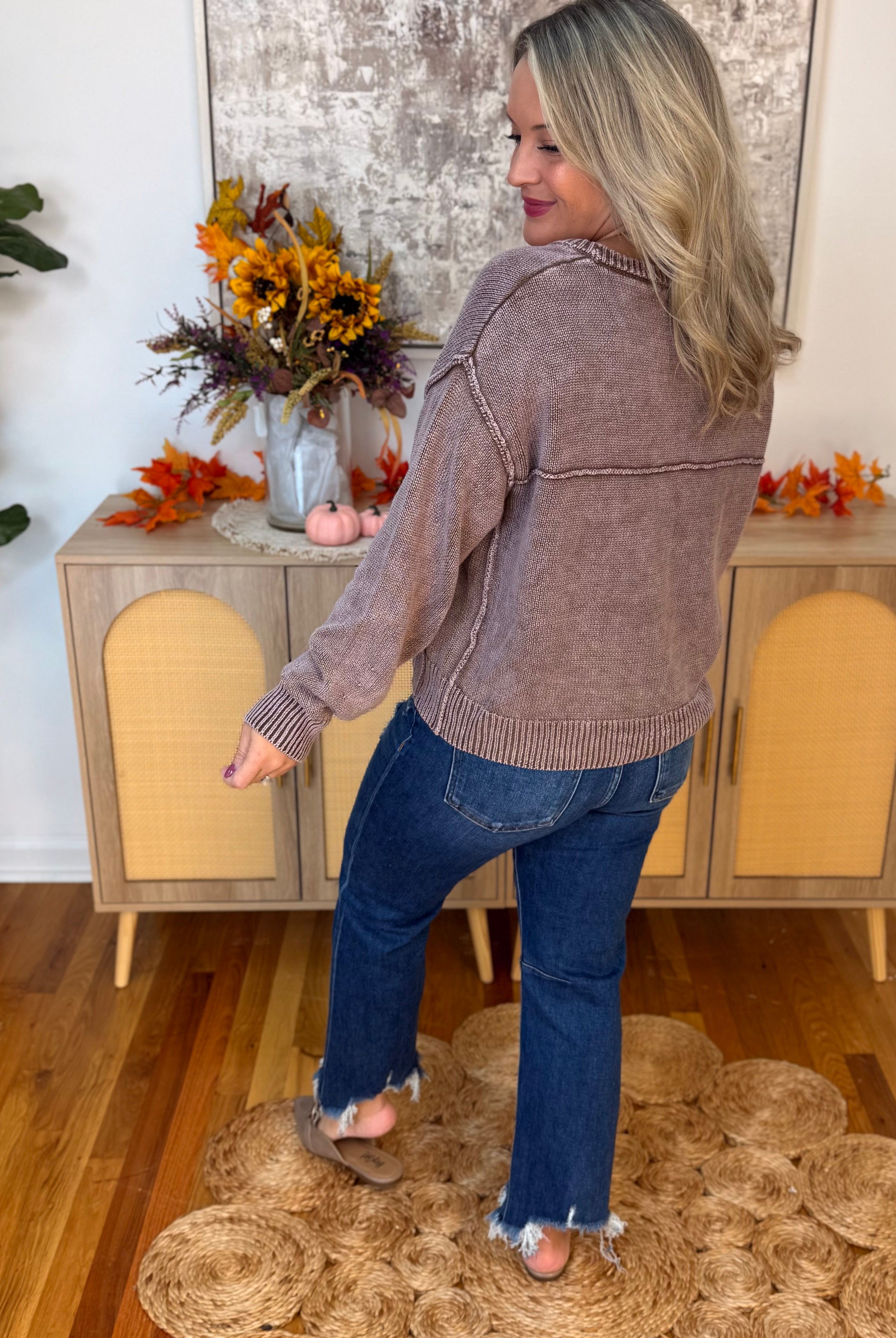 Falling Leaves Cardigan - Vintage Plum-160 Cardigan/Kimonos-bibi-The Lovely Closet, Women's Fashion Boutique in Alexandria, KY