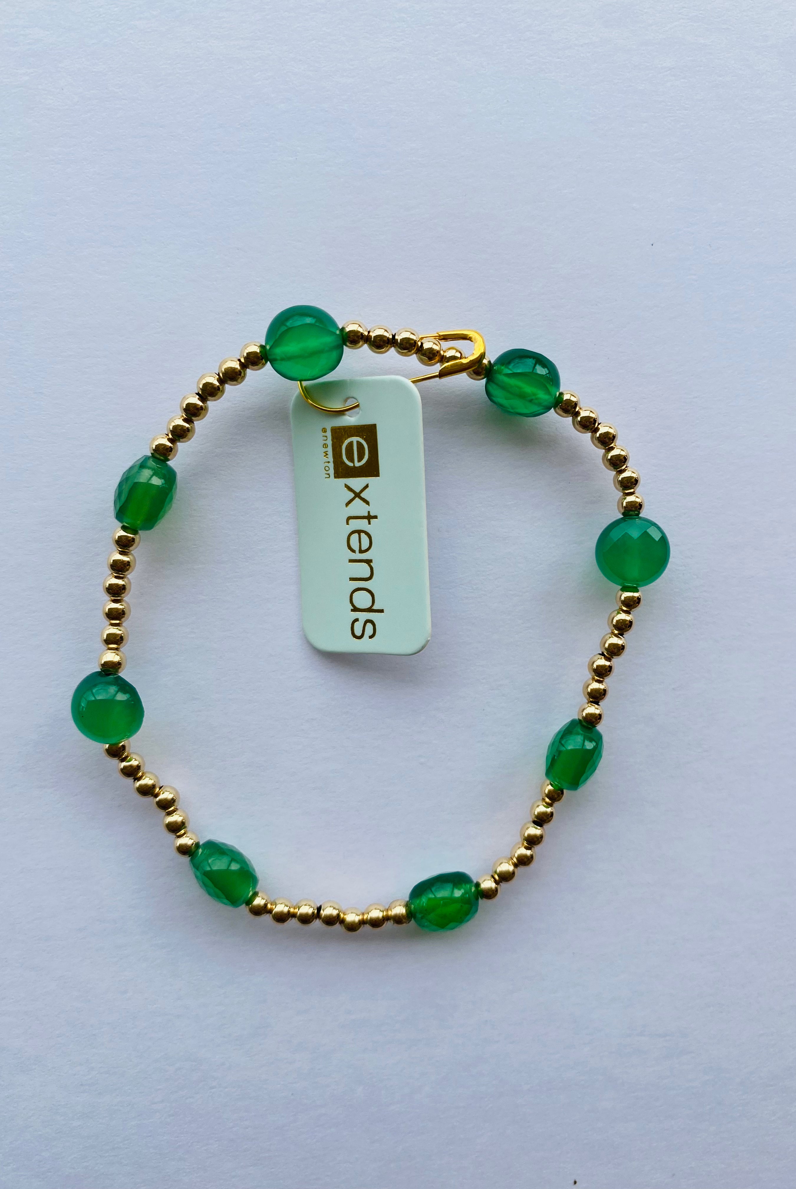 EXTENDS Admire Gold 3MM Bracelet - Green Onyx-260 eNewton-eNewton-The Lovely Closet, Women's Fashion Boutique in Alexandria, KY