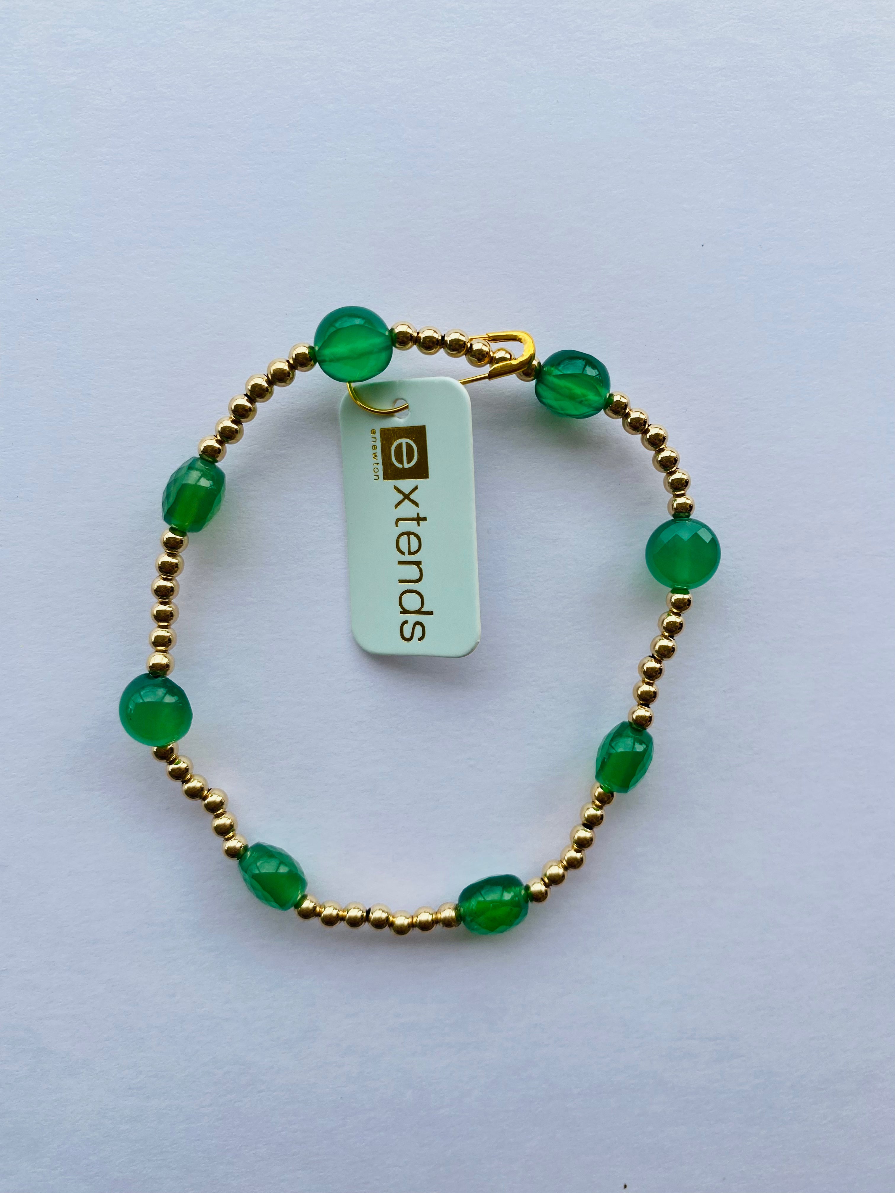 EXTENDS Admire Gold 3MM Bracelet - Green Onyx-260 eNewton-eNewton-The Lovely Closet, Women's Fashion Boutique in Alexandria, KY