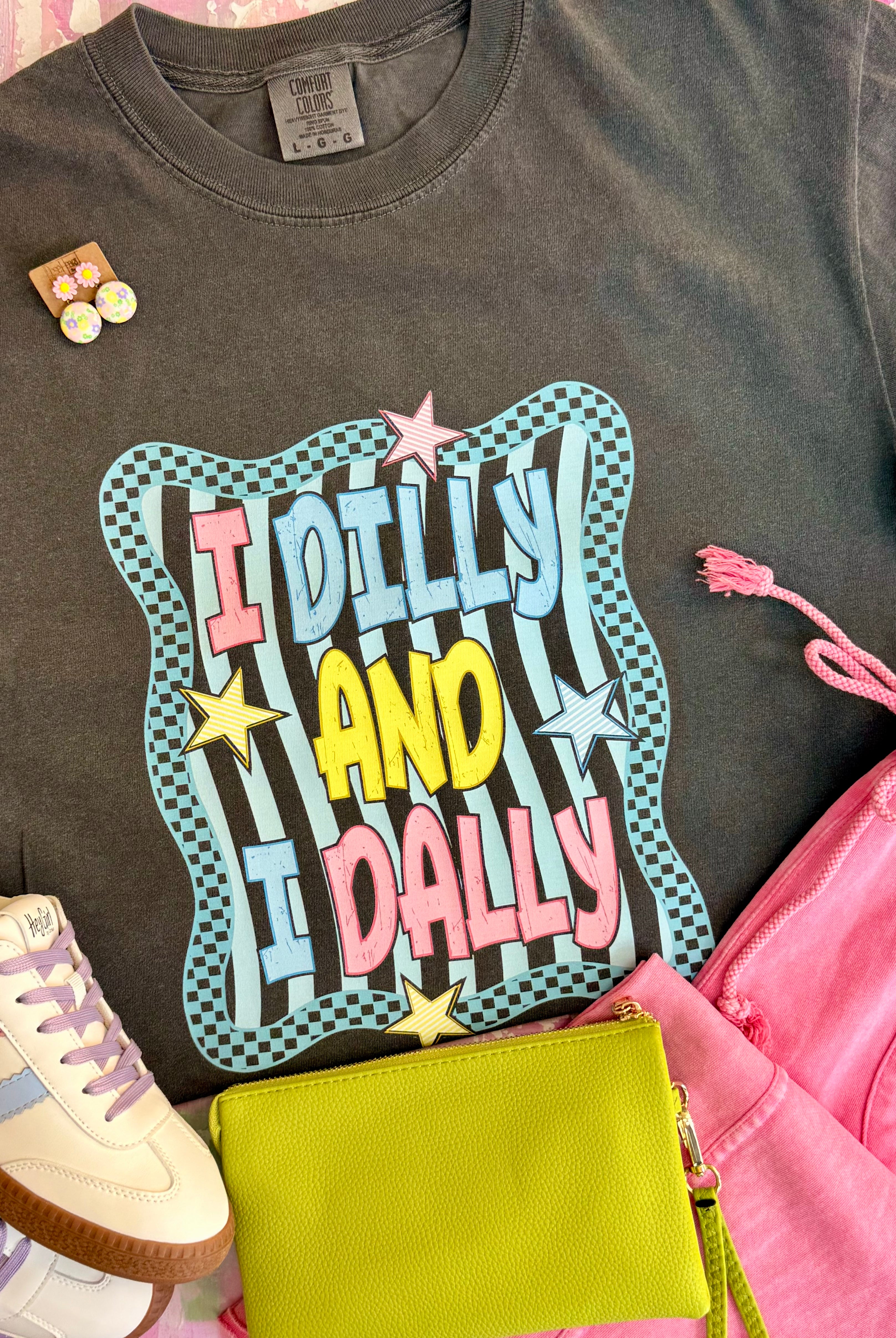 PRE-ORDER I DILLY AND I DALLY T-SHIRT-130 Graphics-The Lovely Closet-The Lovely Closet, Women's Fashion Boutique in Alexandria, KY