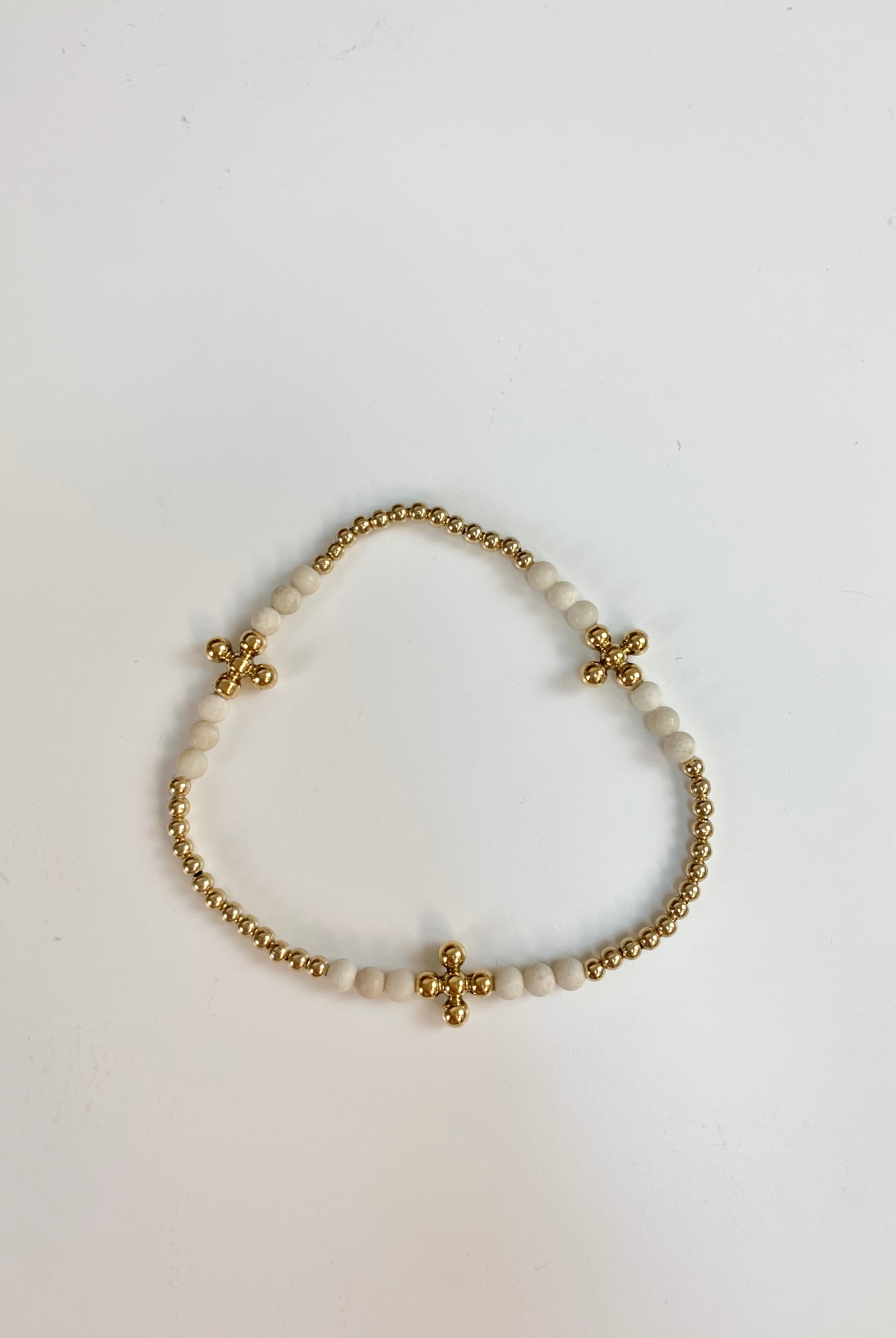 2.5mm Signature Cross Riverstone Bracelet-260 eNewton-eNewton-The Lovely Closet, Women's Fashion Boutique in Alexandria, KY