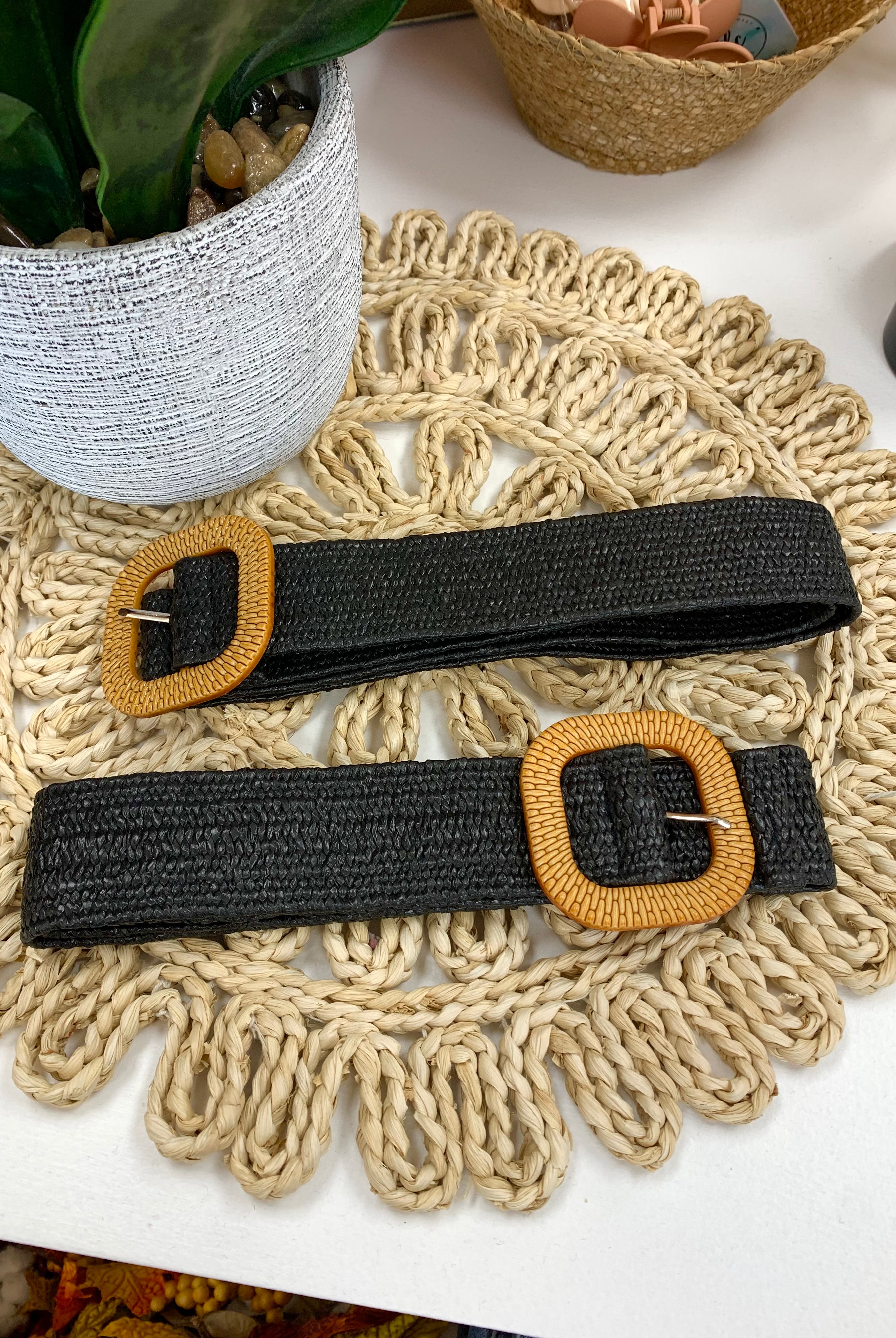 Rattan Belt - Black-280 Accessories-The Lovely Closet-The Lovely Closet, Women's Fashion Boutique in Alexandria, KY
