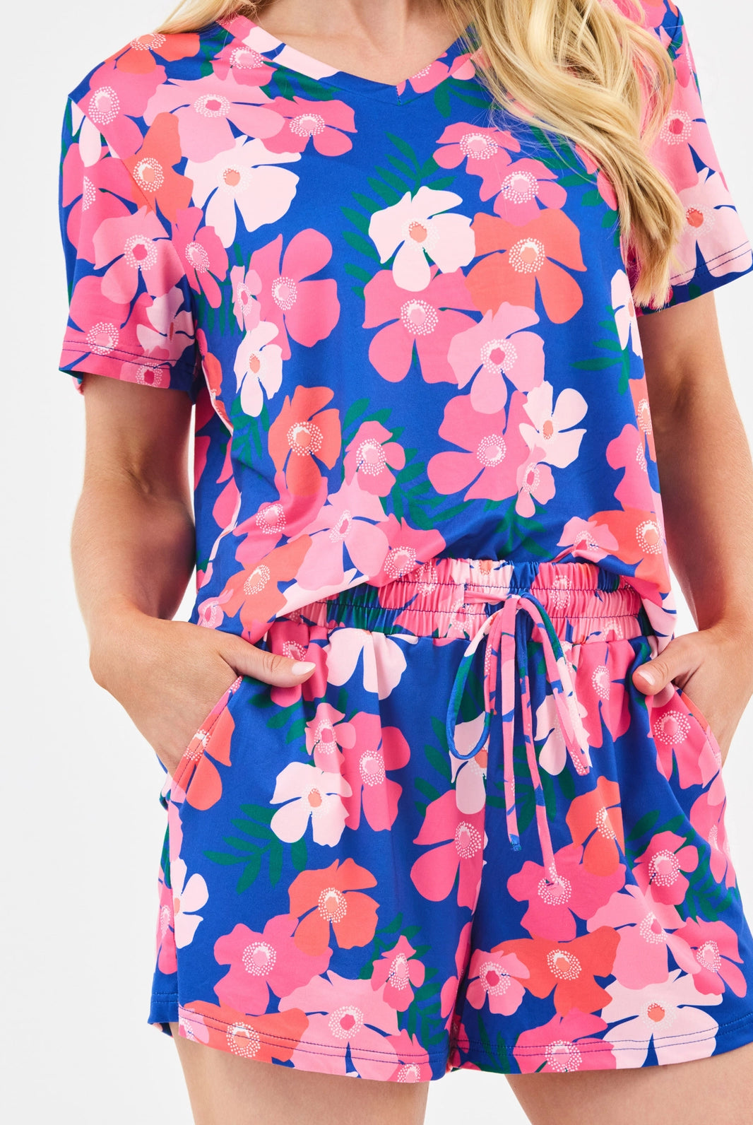 Mary Square Alli Short Set - Petal Pop Blue-190 Rompers/Jumpsuits/Sets-Mary Square-The Lovely Closet, Women's Fashion Boutique in Alexandria, KY