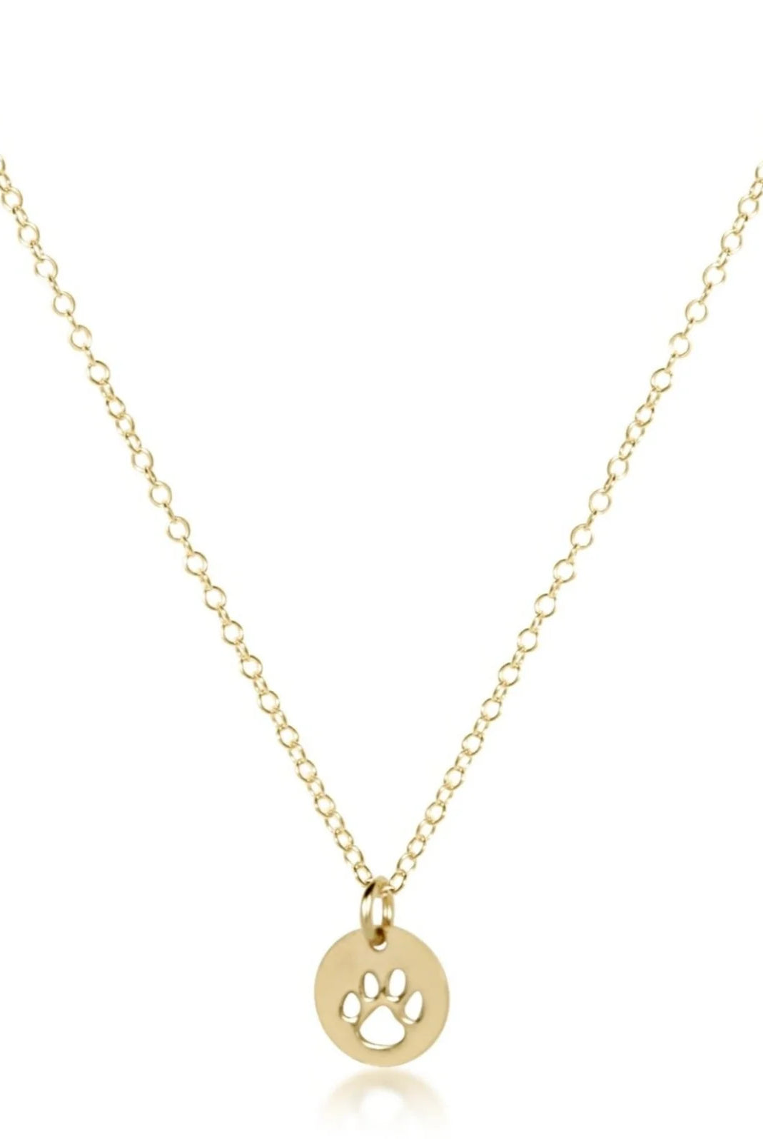 Egirl 14” Paw Print Disc Necklace-260 eNewton-eNewton-The Lovely Closet, Women's Fashion Boutique in Alexandria, KY