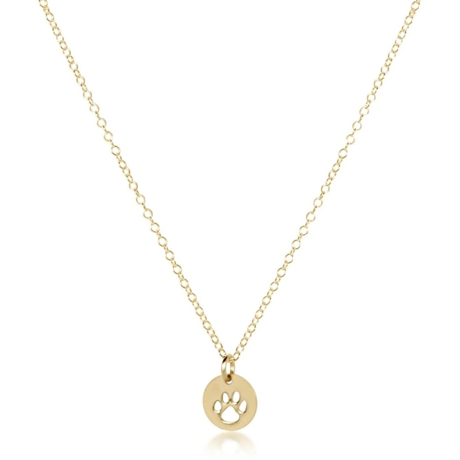 Egirl 14” Paw Print Disc Necklace-260 eNewton-eNewton-The Lovely Closet, Women's Fashion Boutique in Alexandria, KY