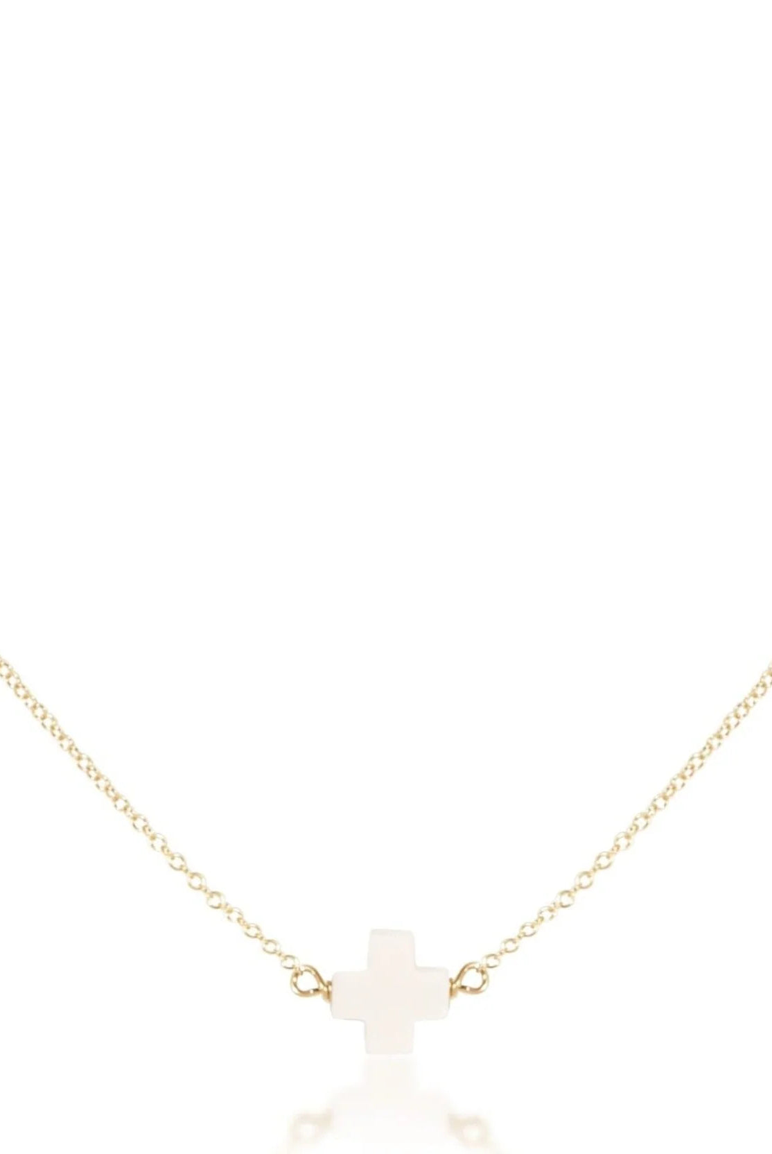 Off White Signature Cross Simplicity Necklace-260 eNewton-eNewton-The Lovely Closet, Women's Fashion Boutique in Alexandria, KY