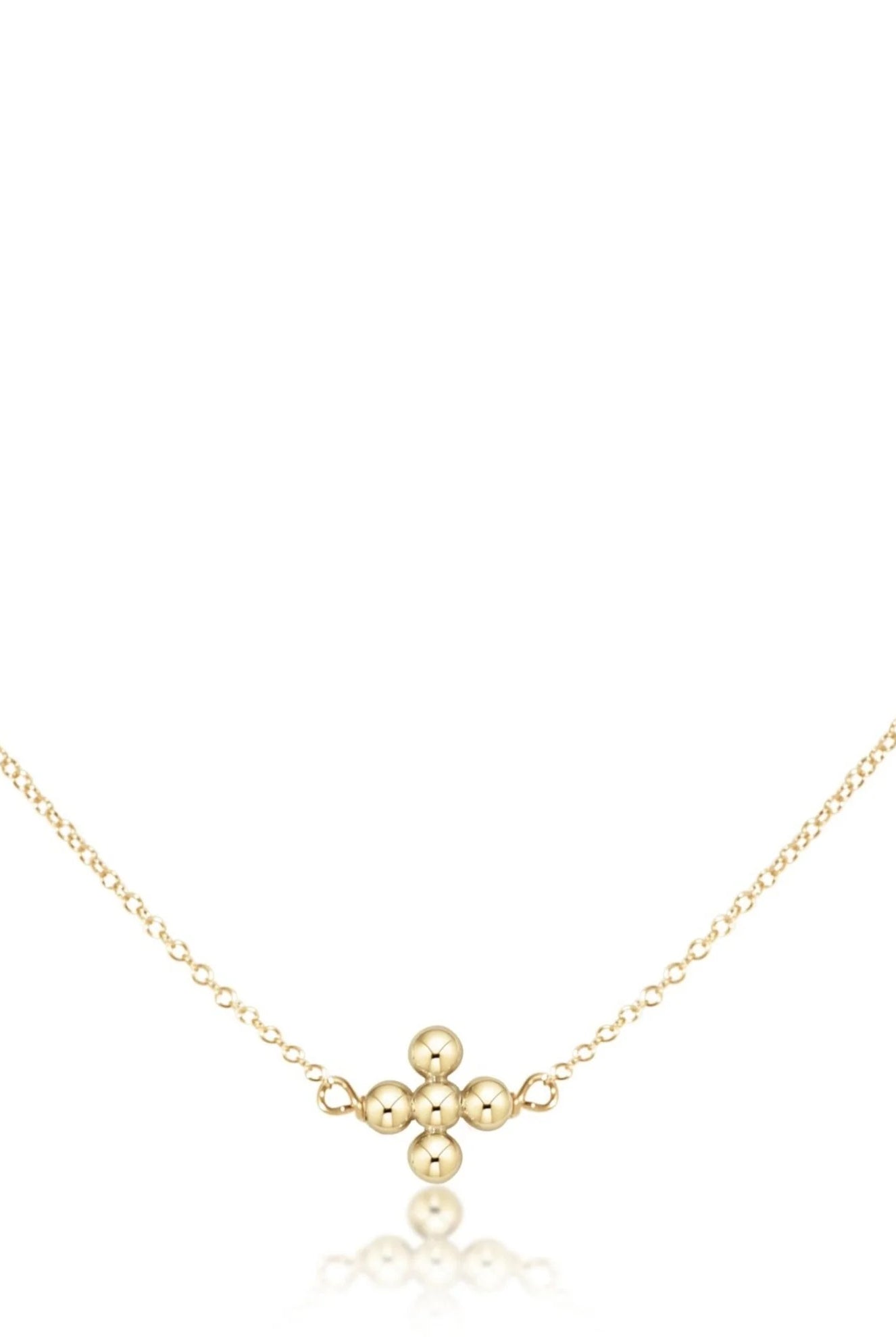 Gold Signature Cross Simplicity Necklace-260 eNewton-eNewton-The Lovely Closet, Women's Fashion Boutique in Alexandria, KY
